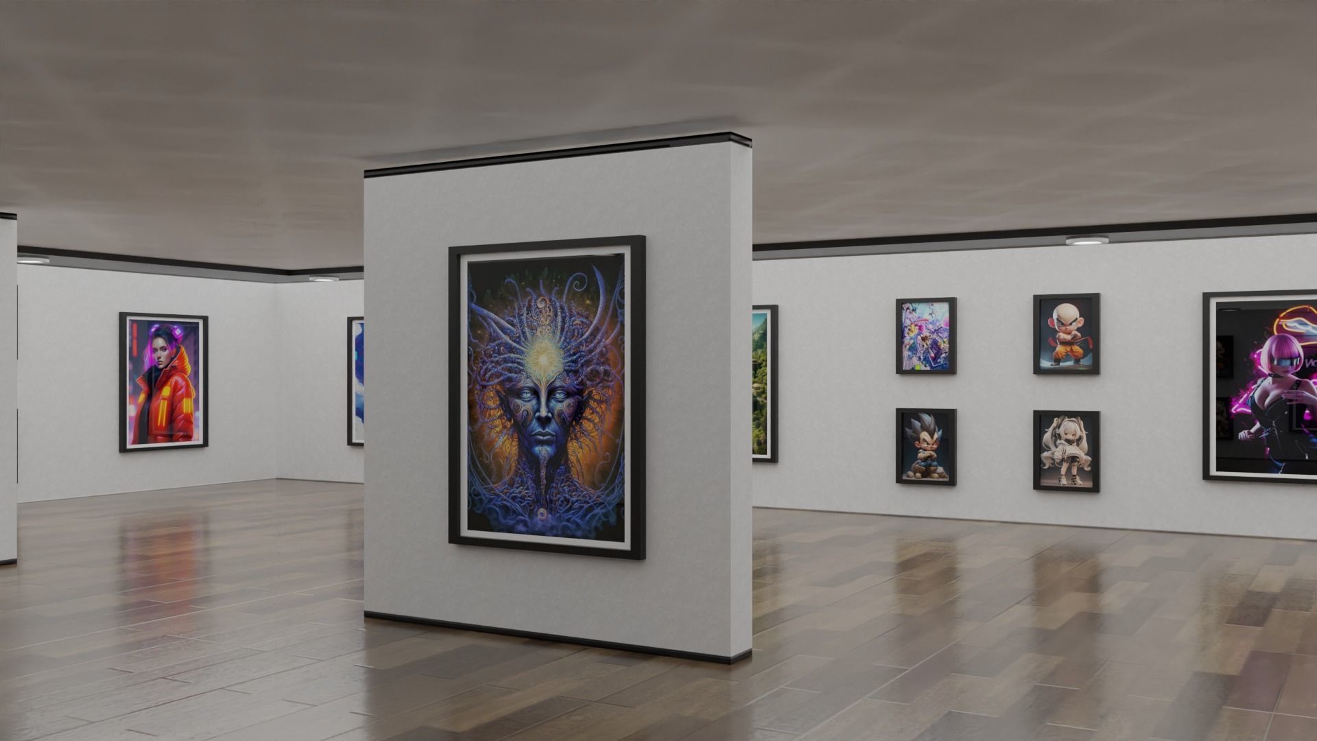 Art Gallery Free low-poly 3D model_3