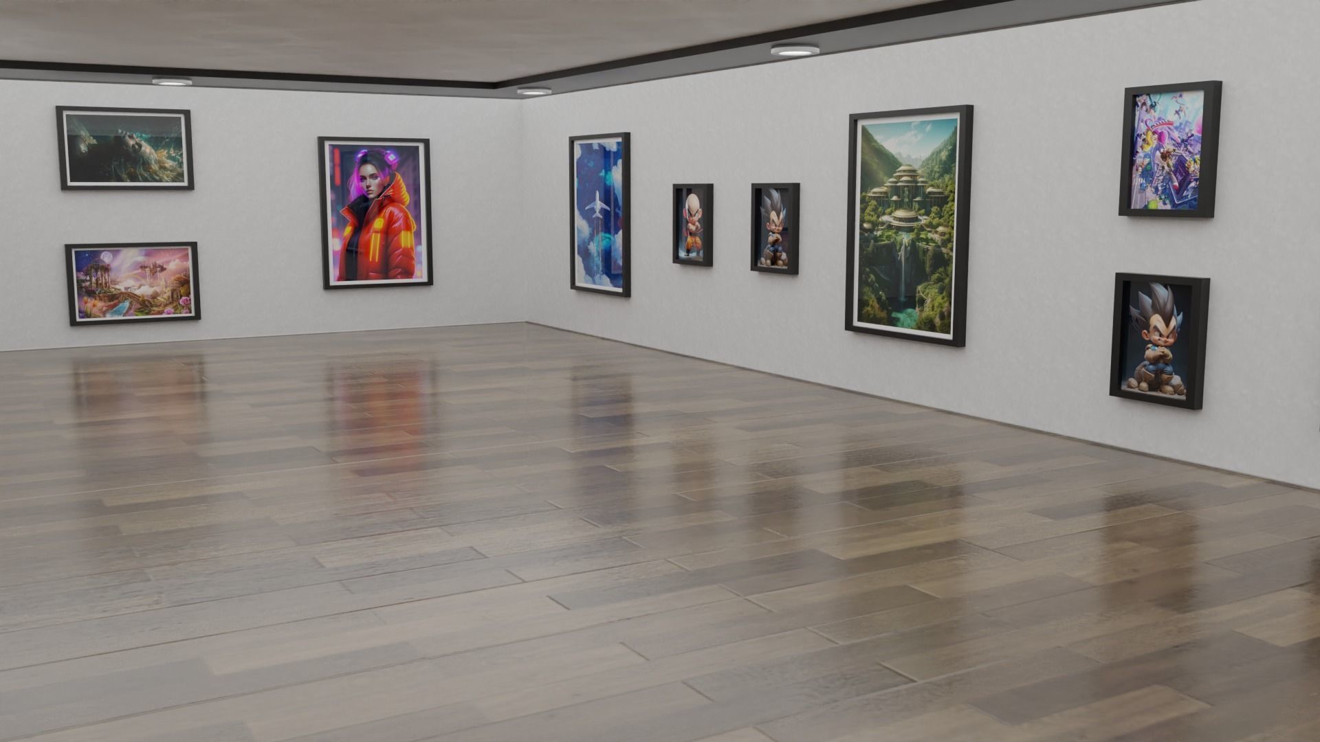 Art Gallery Free low-poly 3D model_5