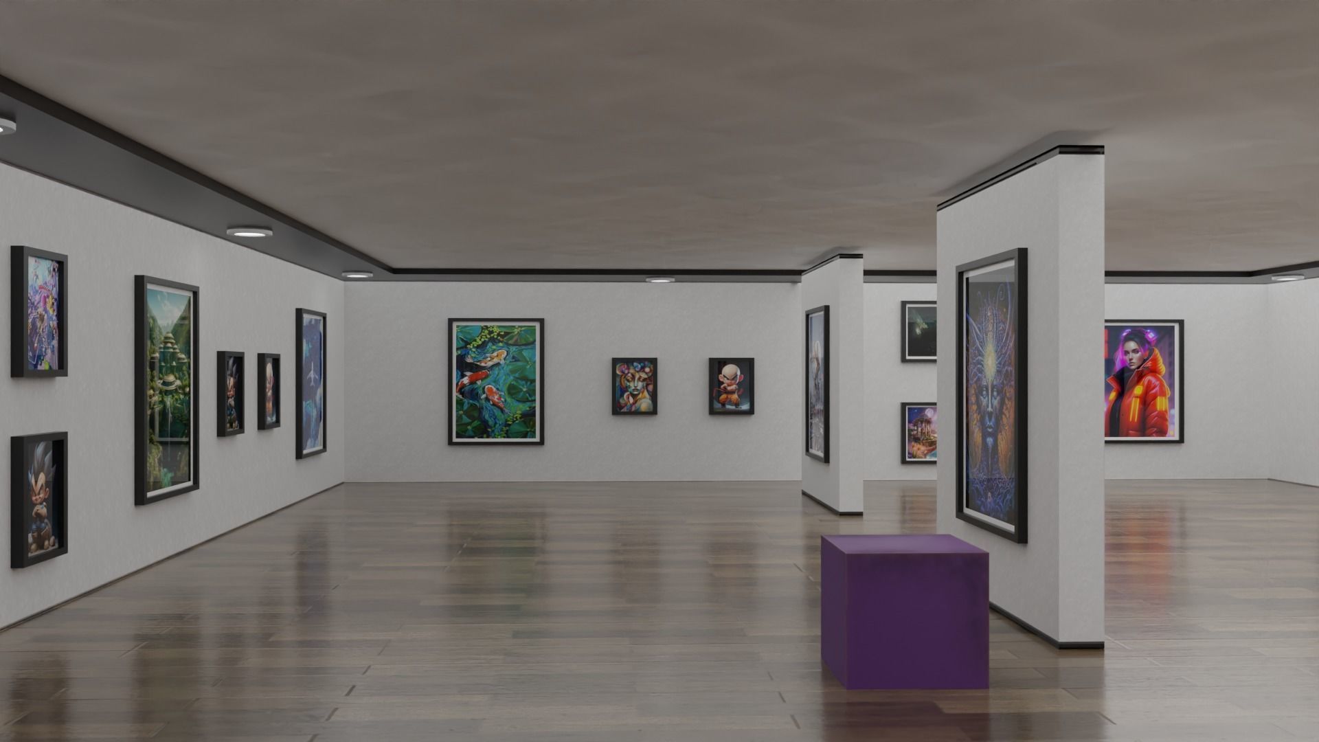 Art Gallery Free low-poly 3D model_1