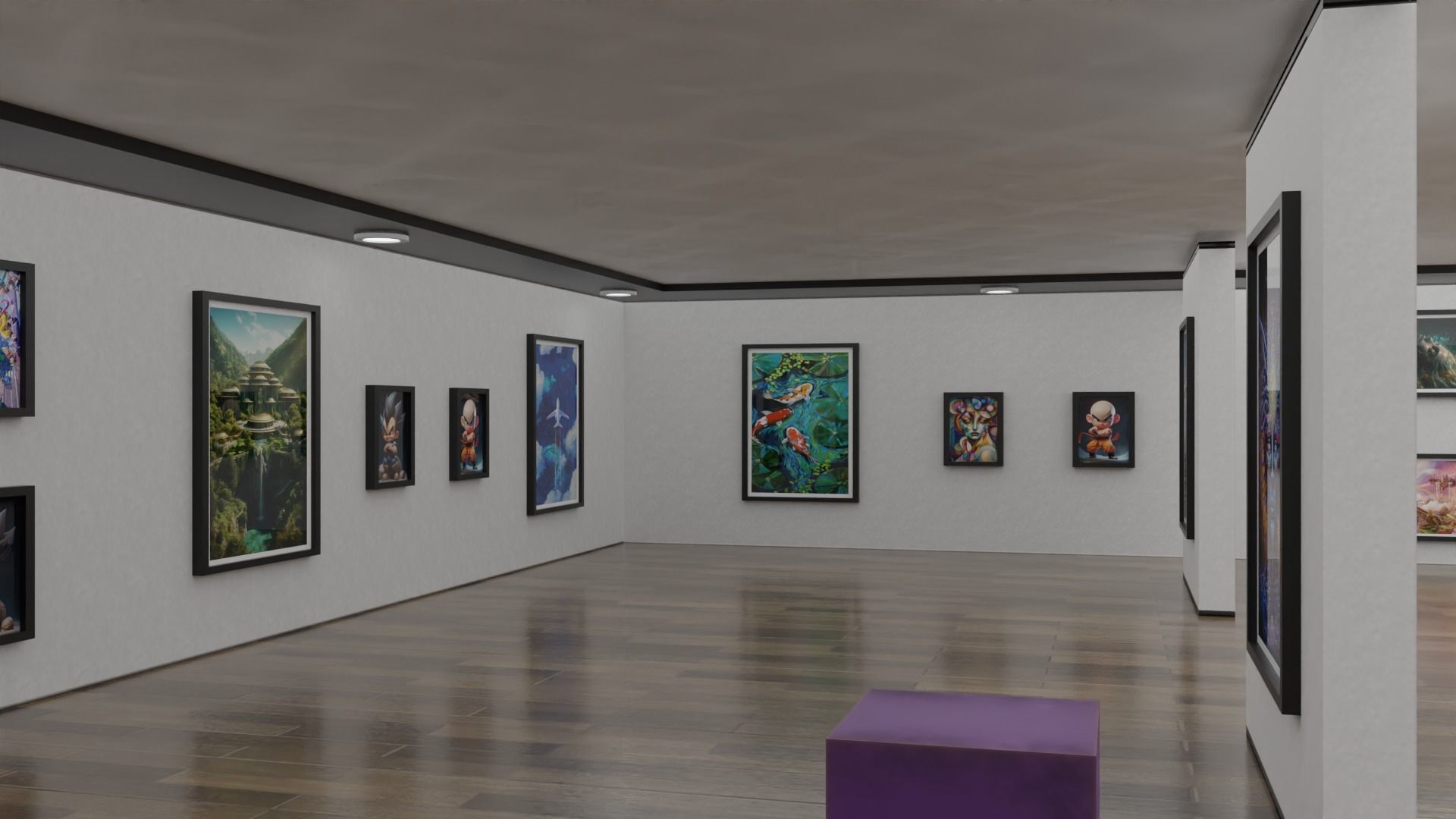 Art Gallery Free low-poly 3D model_2