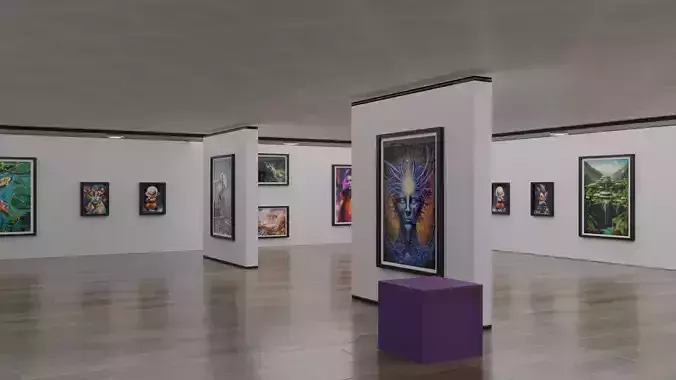 Art Gallery Free low-poly 3D model