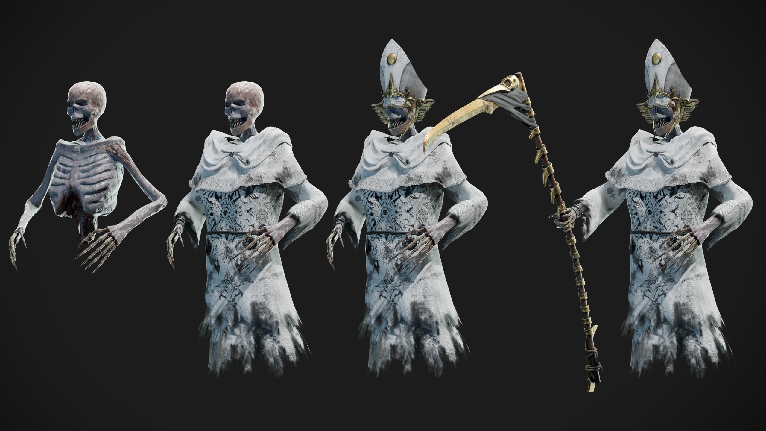 Unholy Bishop Low-poly 3D model_5