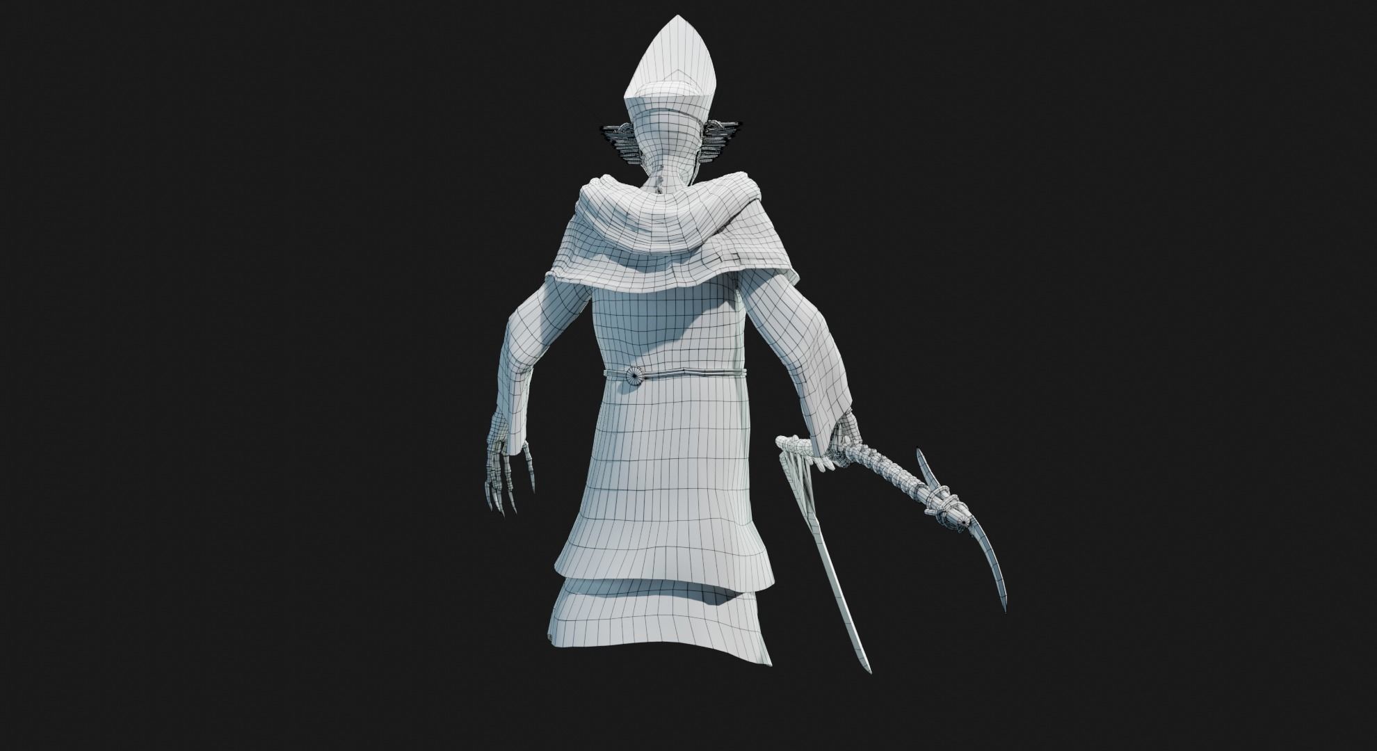 Unholy Bishop Low-poly 3D model_38