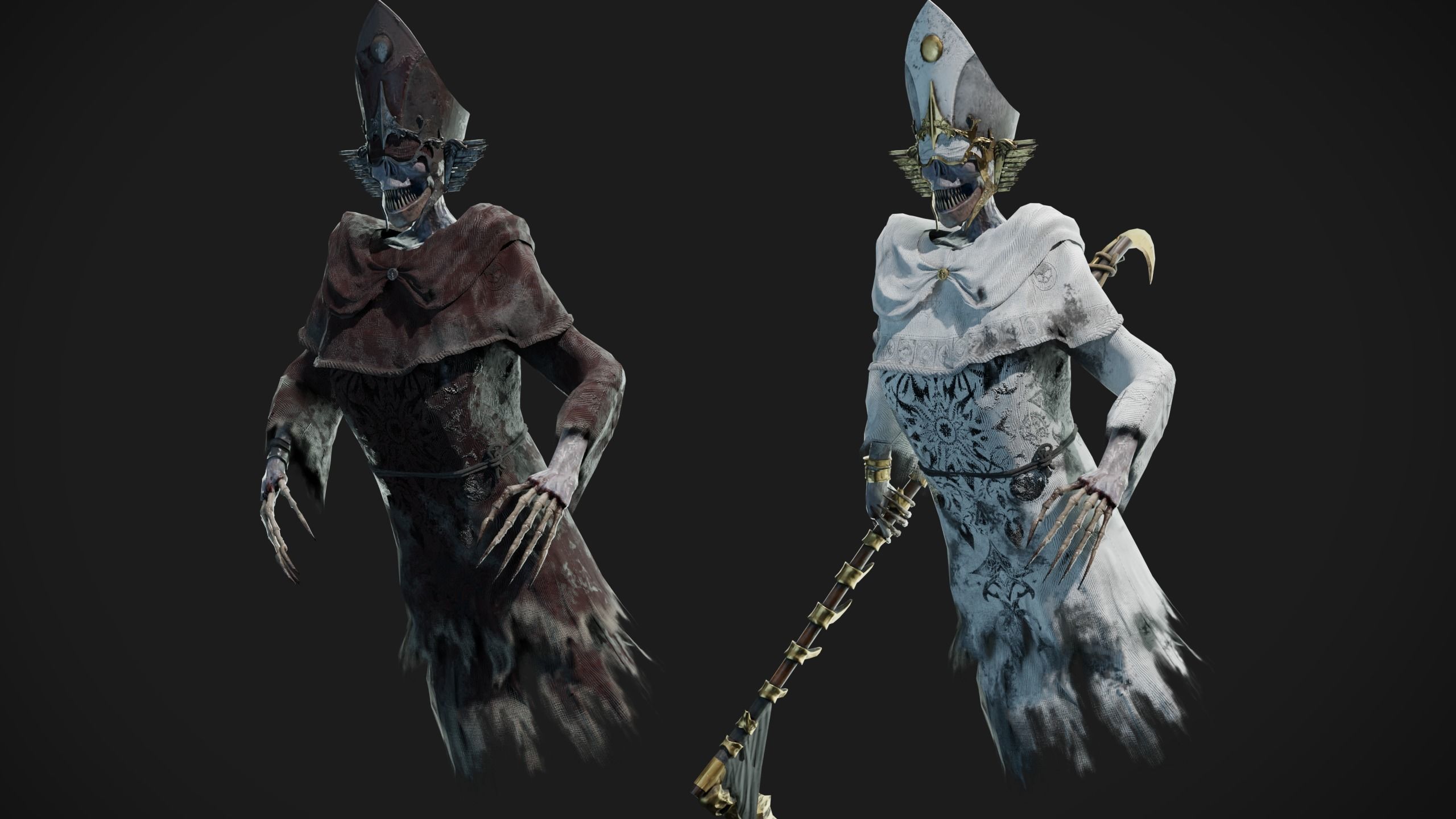 Unholy Bishop Low-poly 3D model_11