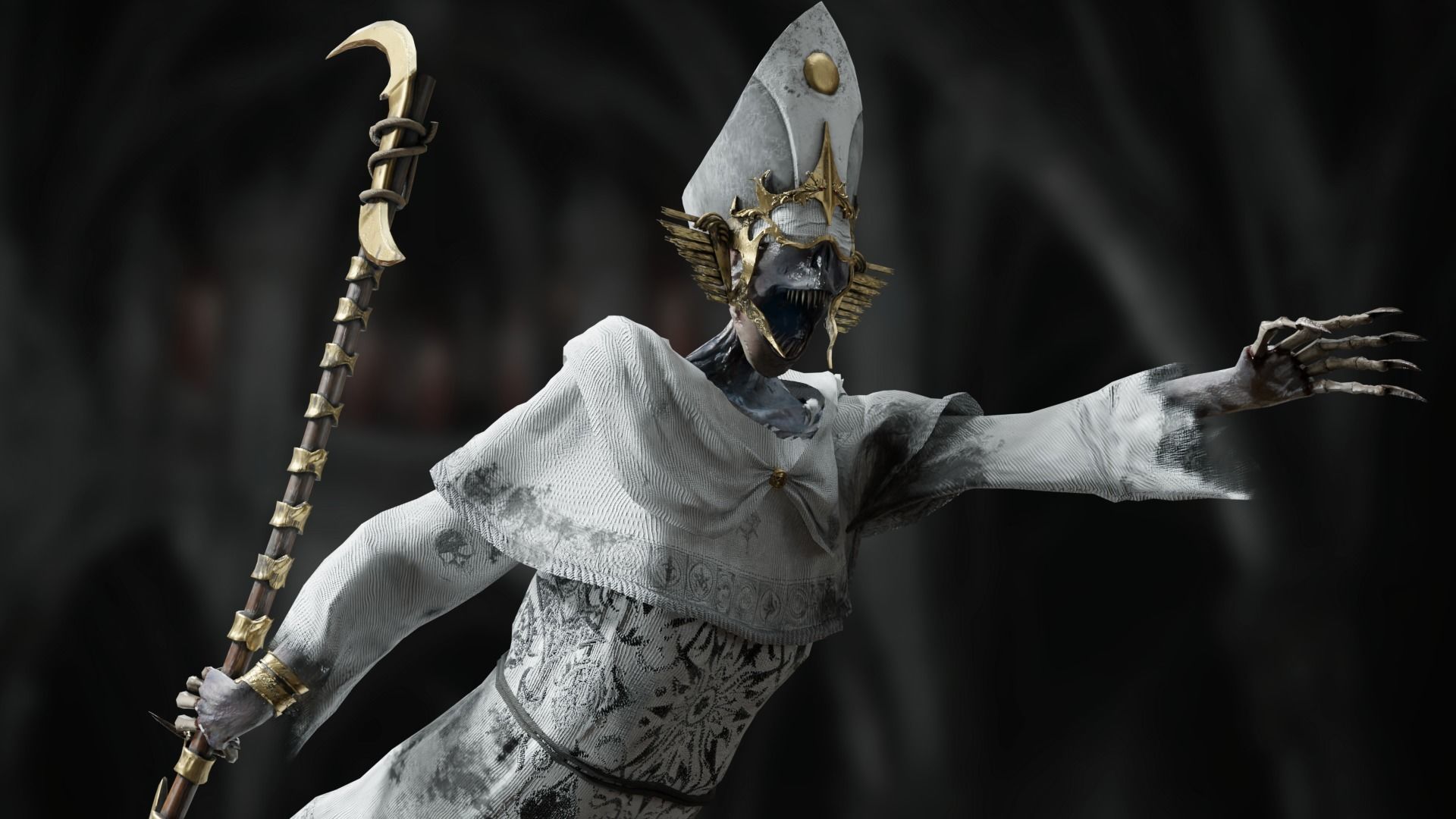 Unholy Bishop Low-poly 3D model_8