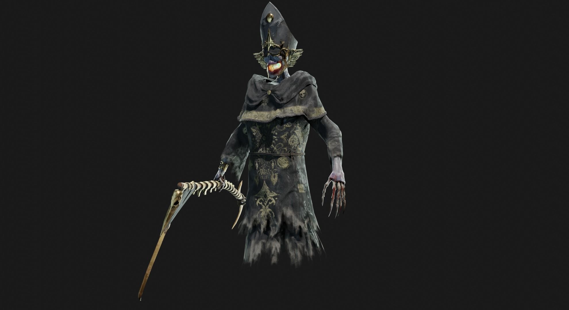 Unholy Bishop Low-poly 3D model_24