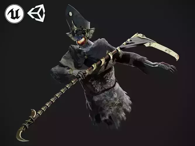 Unholy Bishop Low-poly 3D model