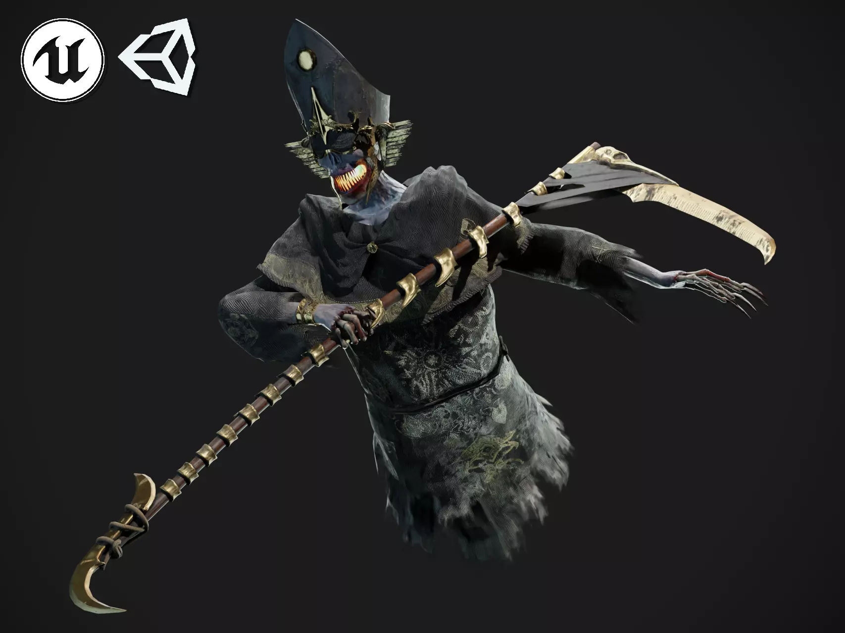 Unholy Bishop Low-poly 3D model_0