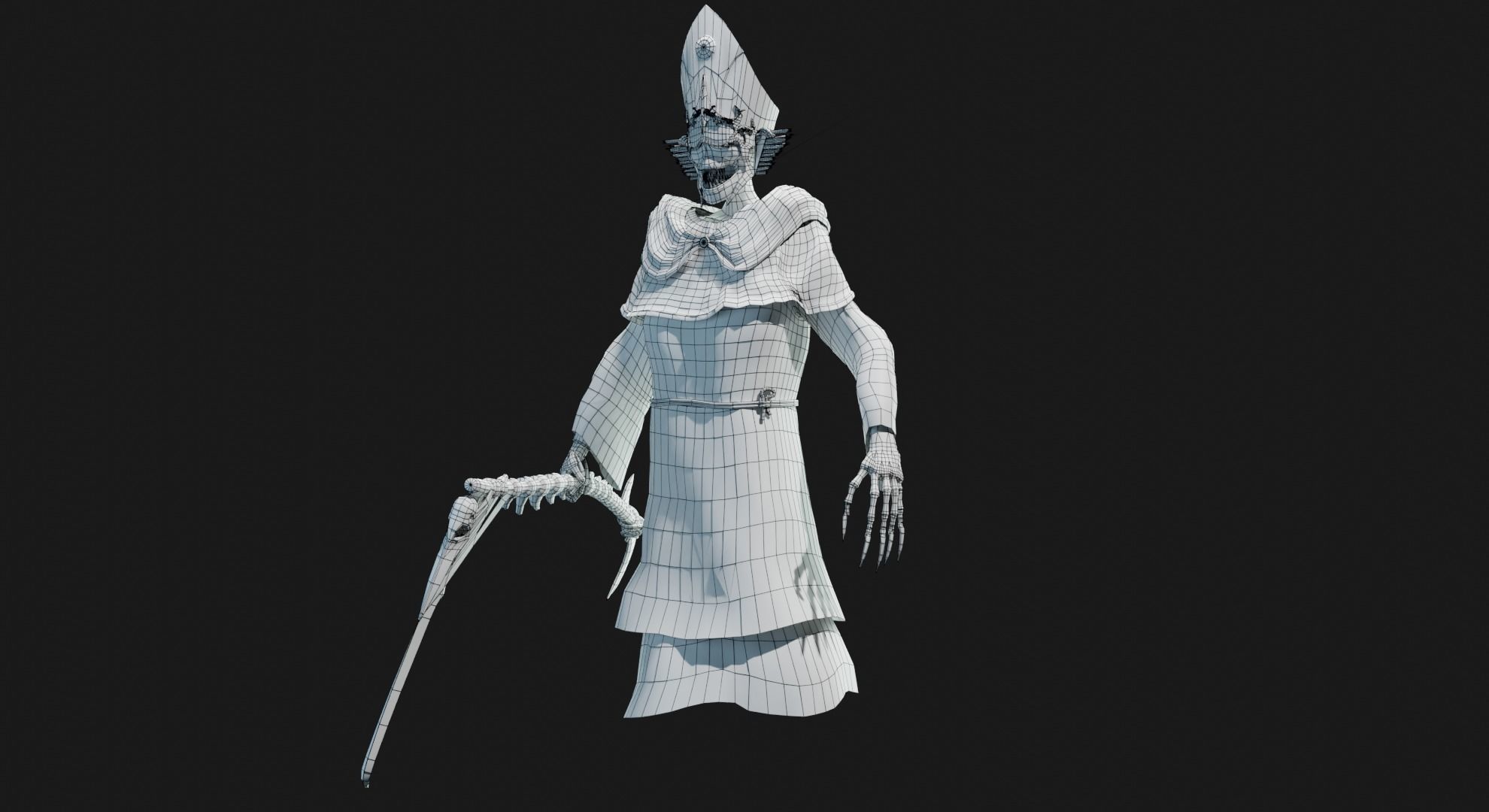 Unholy Bishop Low-poly 3D model_30