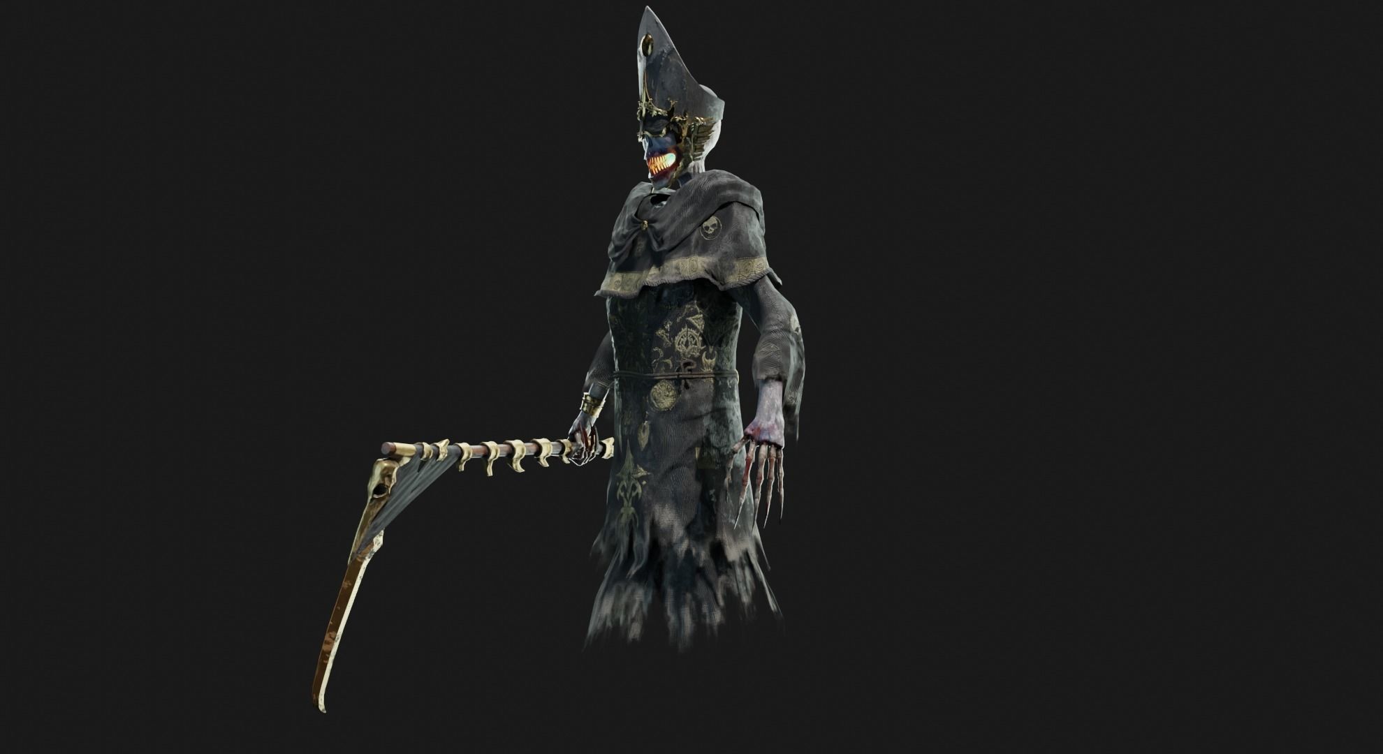 Unholy Bishop Low-poly 3D model_16