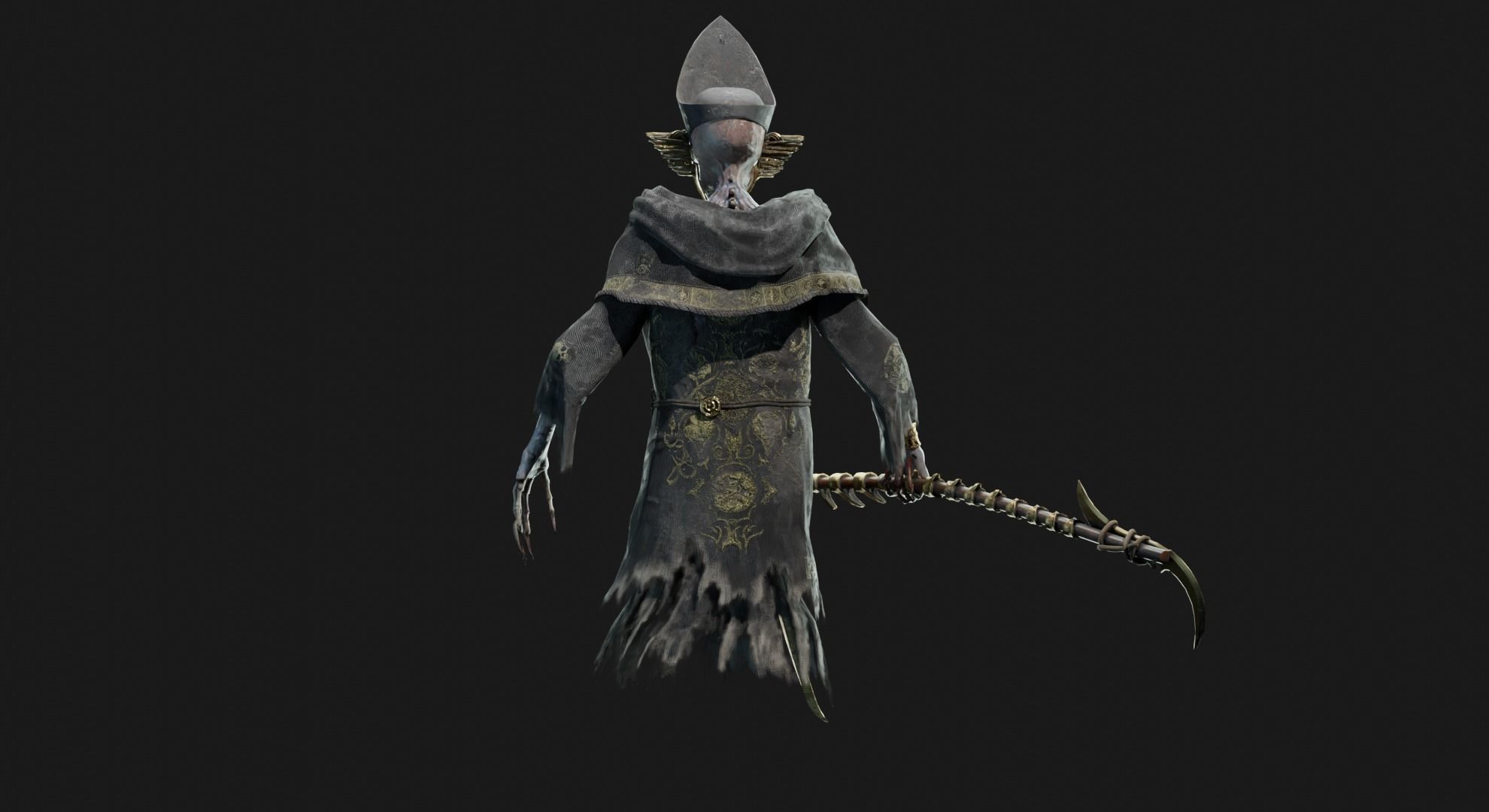 Unholy Bishop Low-poly 3D model_27