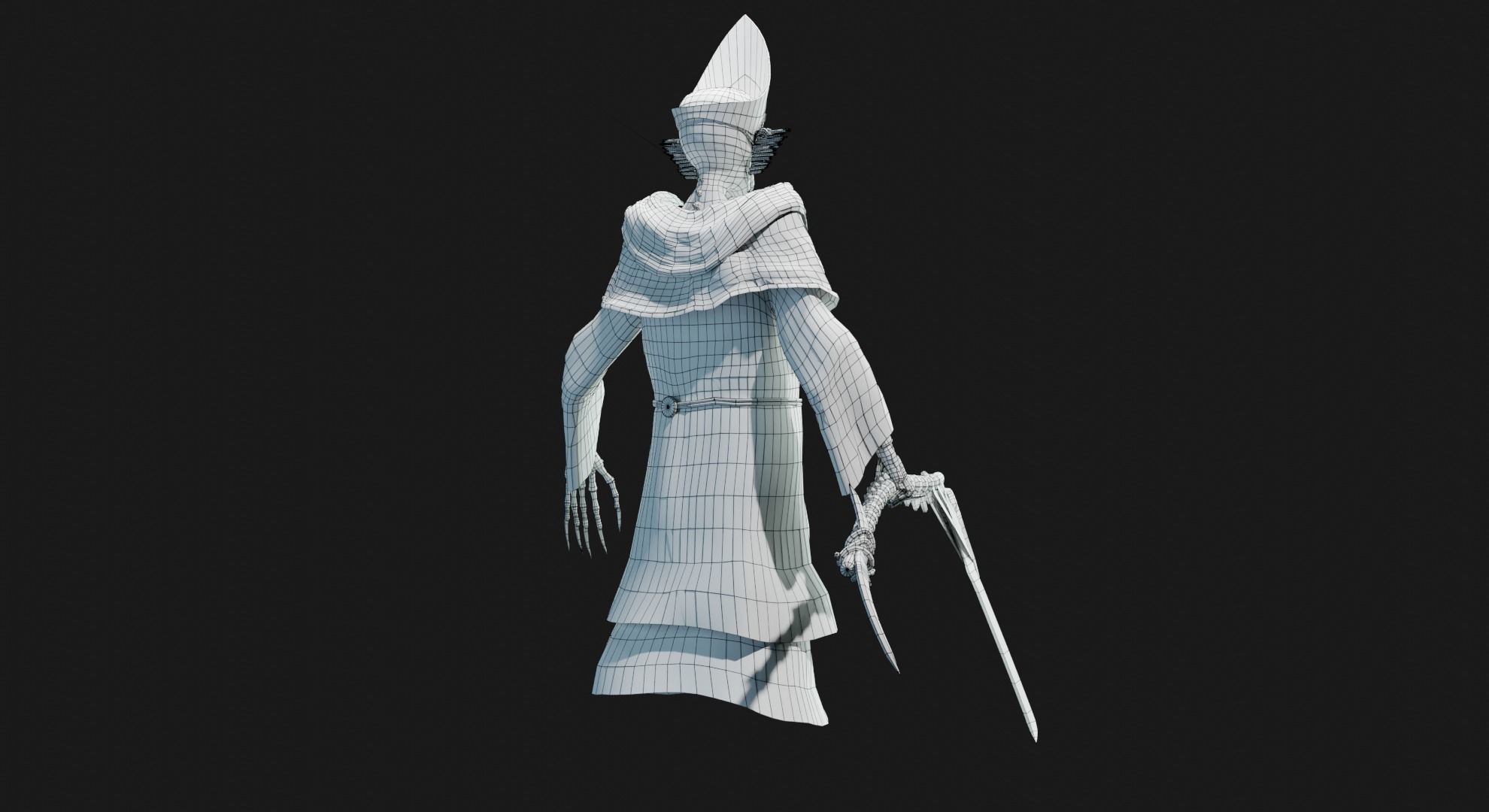 Unholy Bishop Low-poly 3D model_37