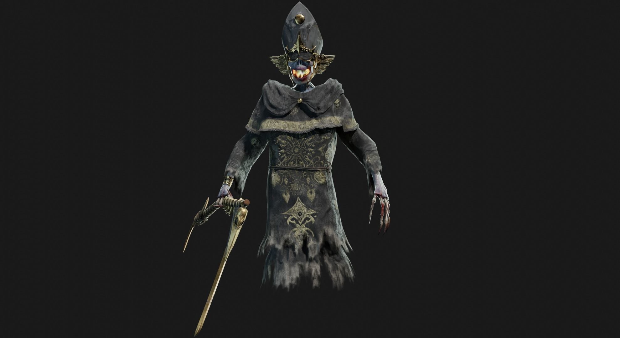 Unholy Bishop Low-poly 3D model_18