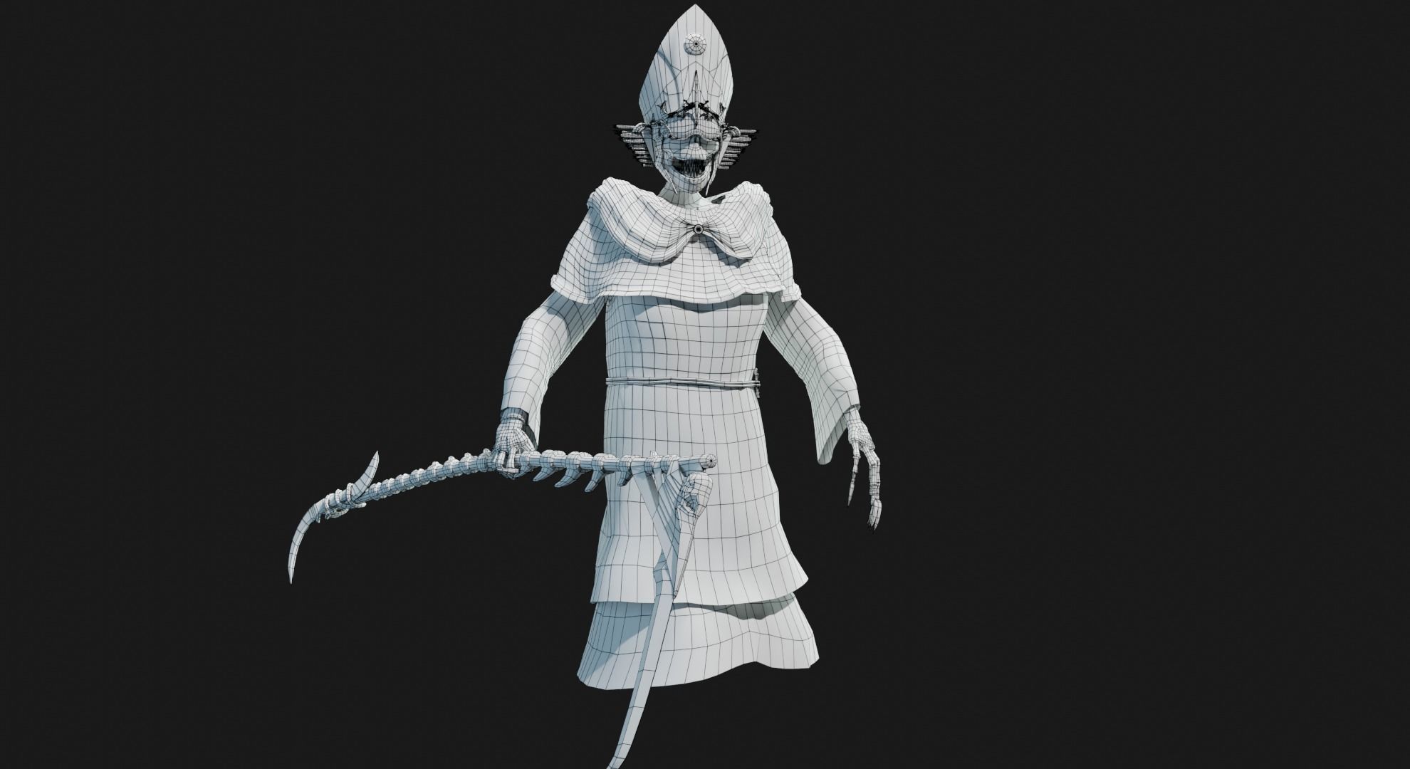 Unholy Bishop Low-poly 3D model_32