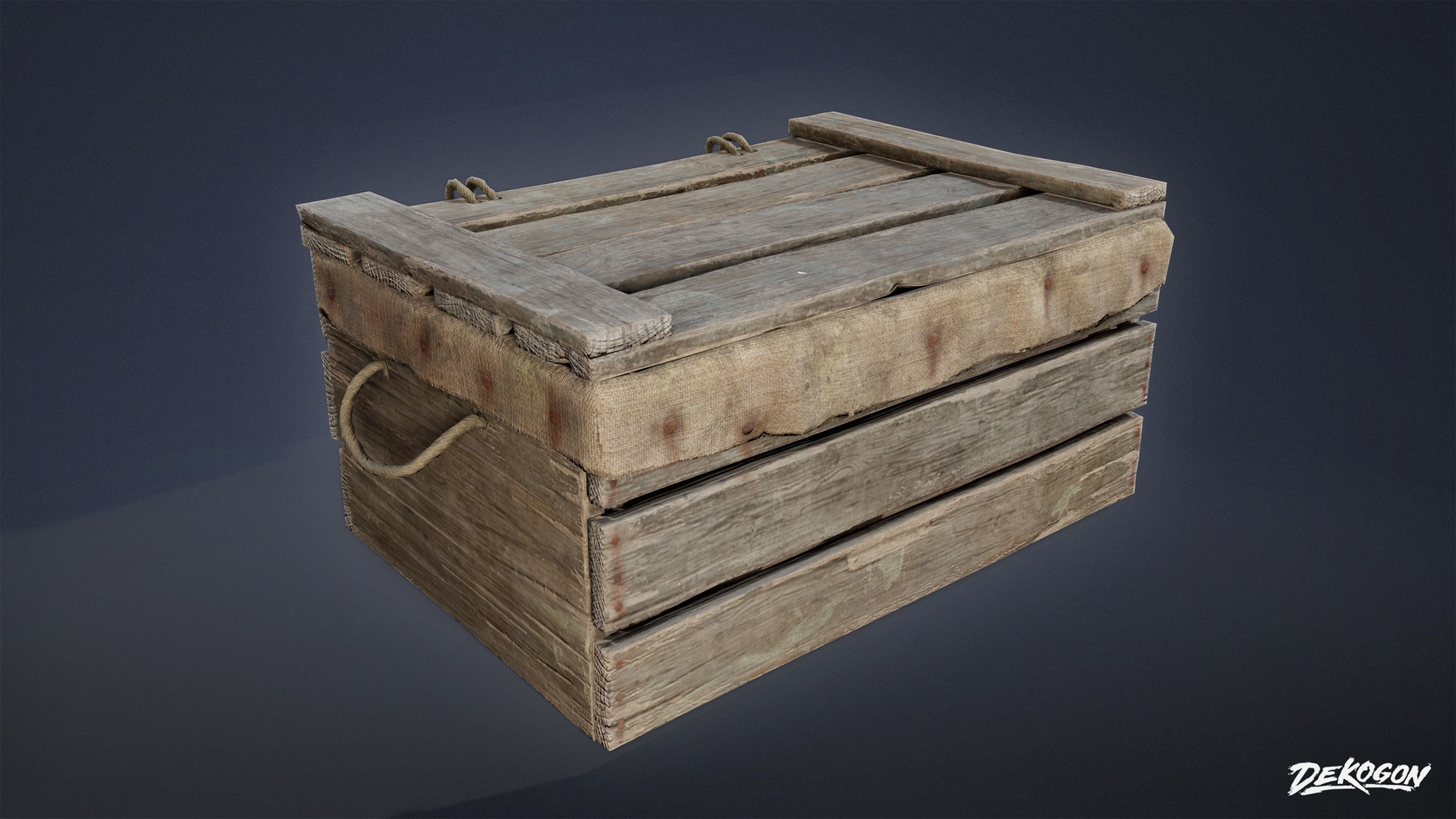 SEASIDE DOCKS - Crates 02 - NANITE AND LOW POLY Low-poly 3D model_1