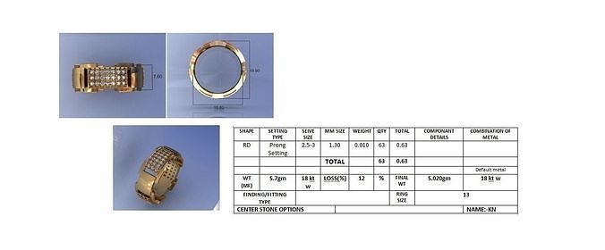 100 RING GOLD BANDS  3D print model