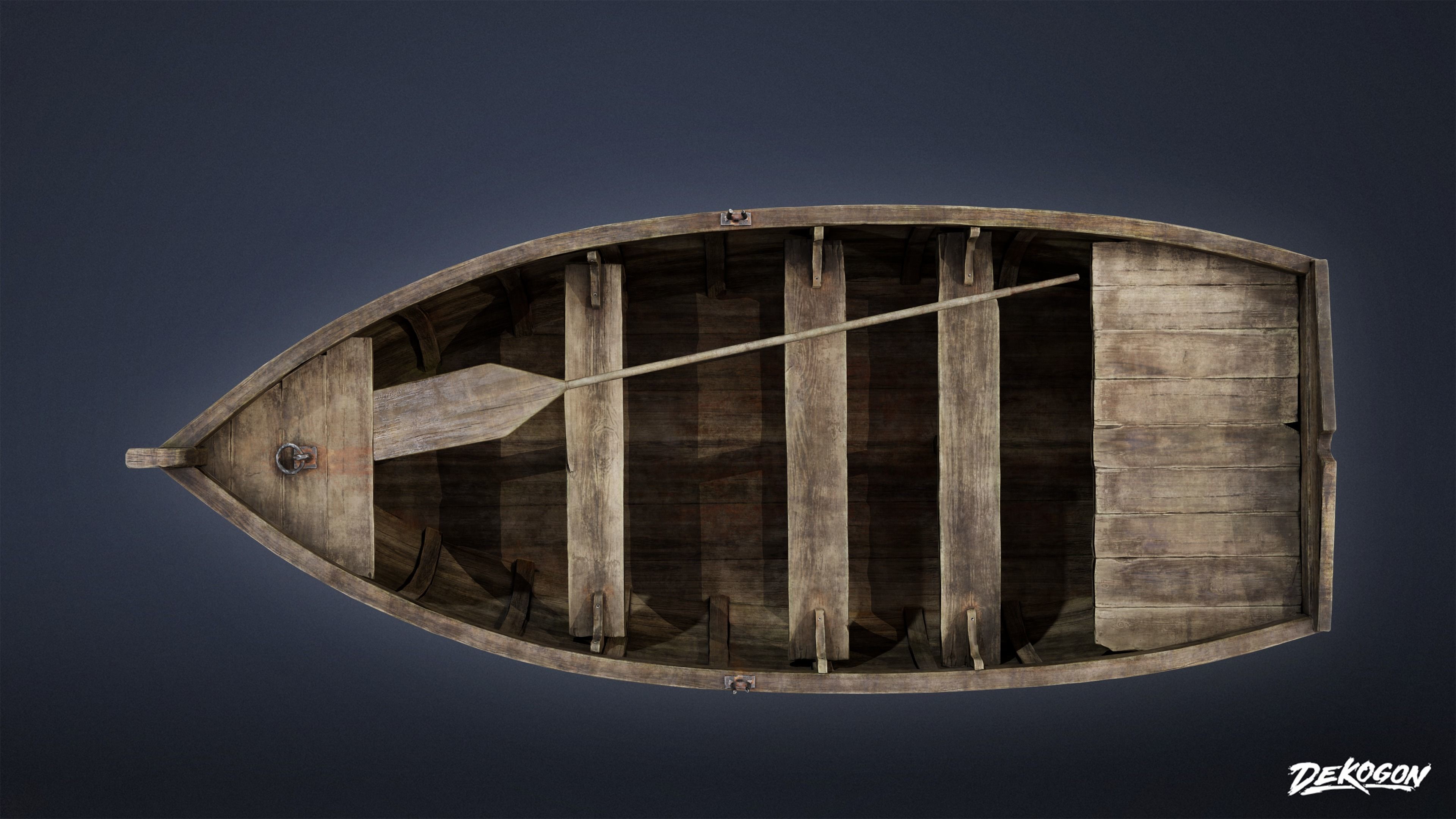 SEASIDE DOCKS - Old Boat 05 - NANITE AND LOW POLY Low-poly 3D model_2
