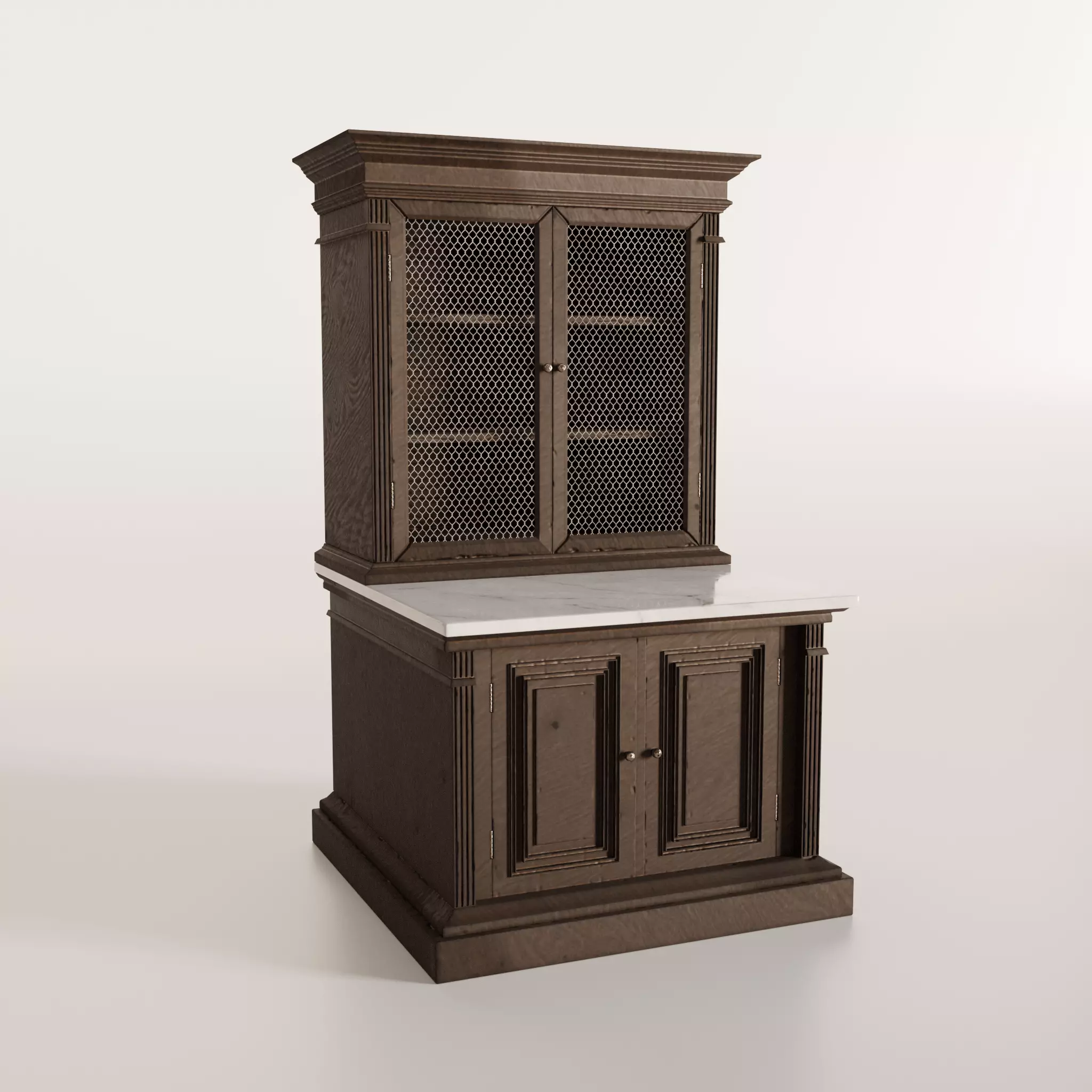 Vintage Cabinet Low-poly 3D model