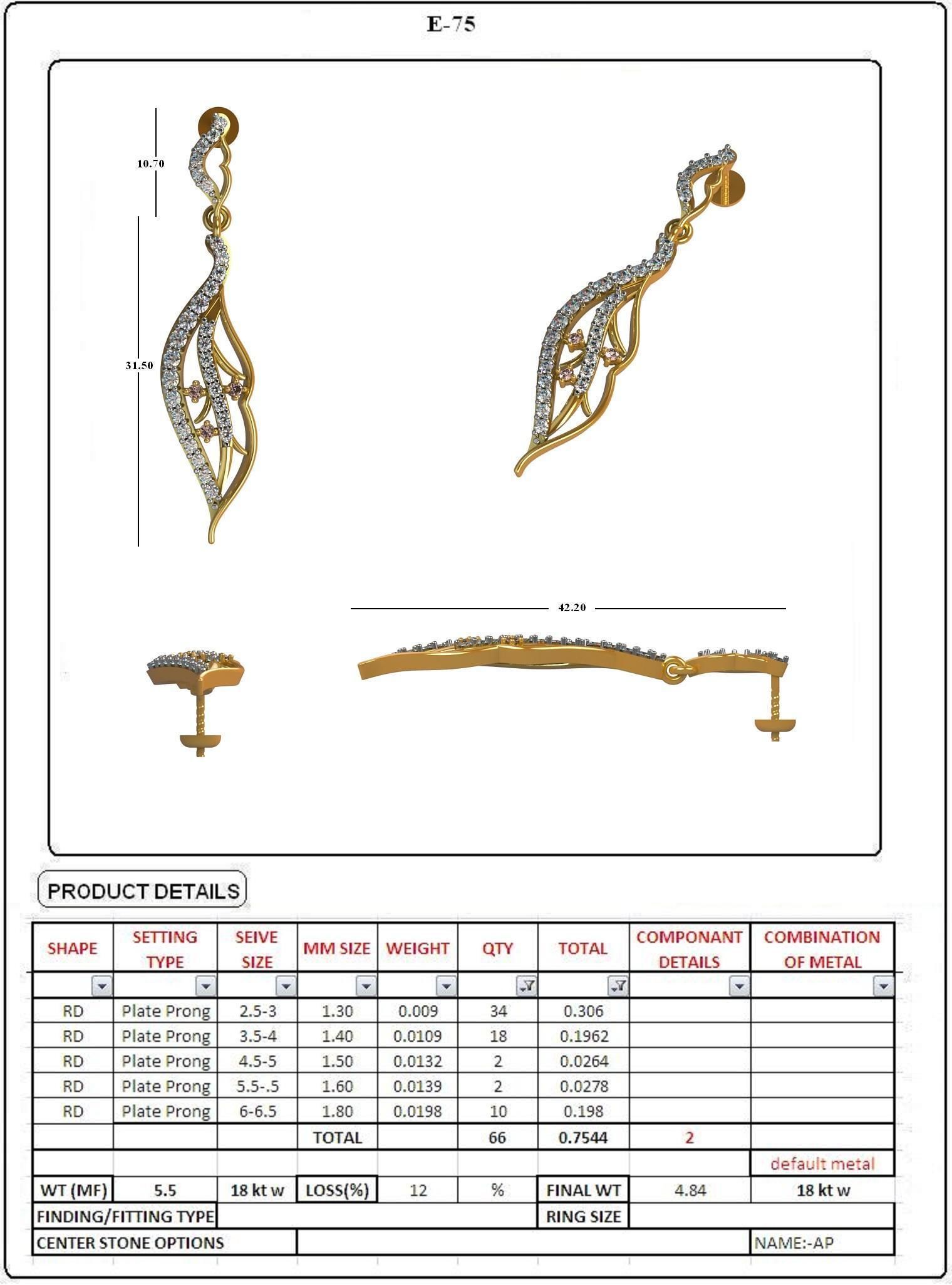 EARRING LOAT 100 DESIGN 3D print model_73