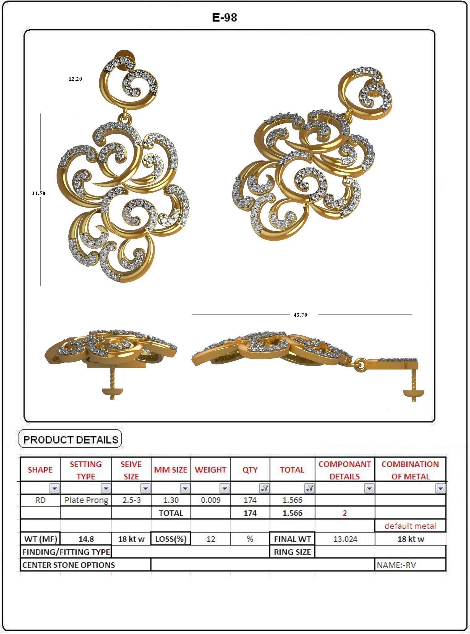 EARRING LOAT 100 DESIGN 3D print model_98