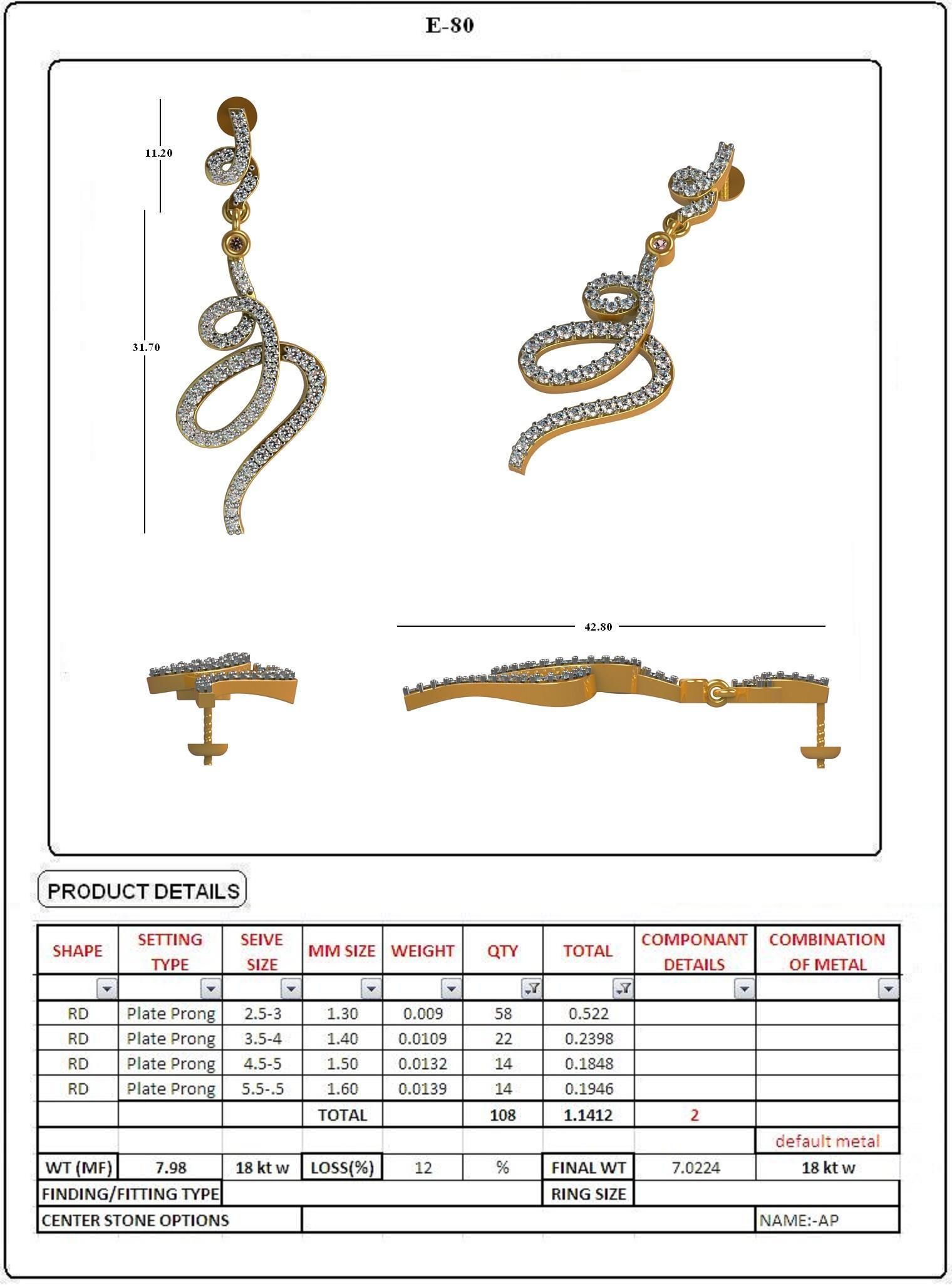 EARRING LOAT 100 DESIGN 3D print model_79