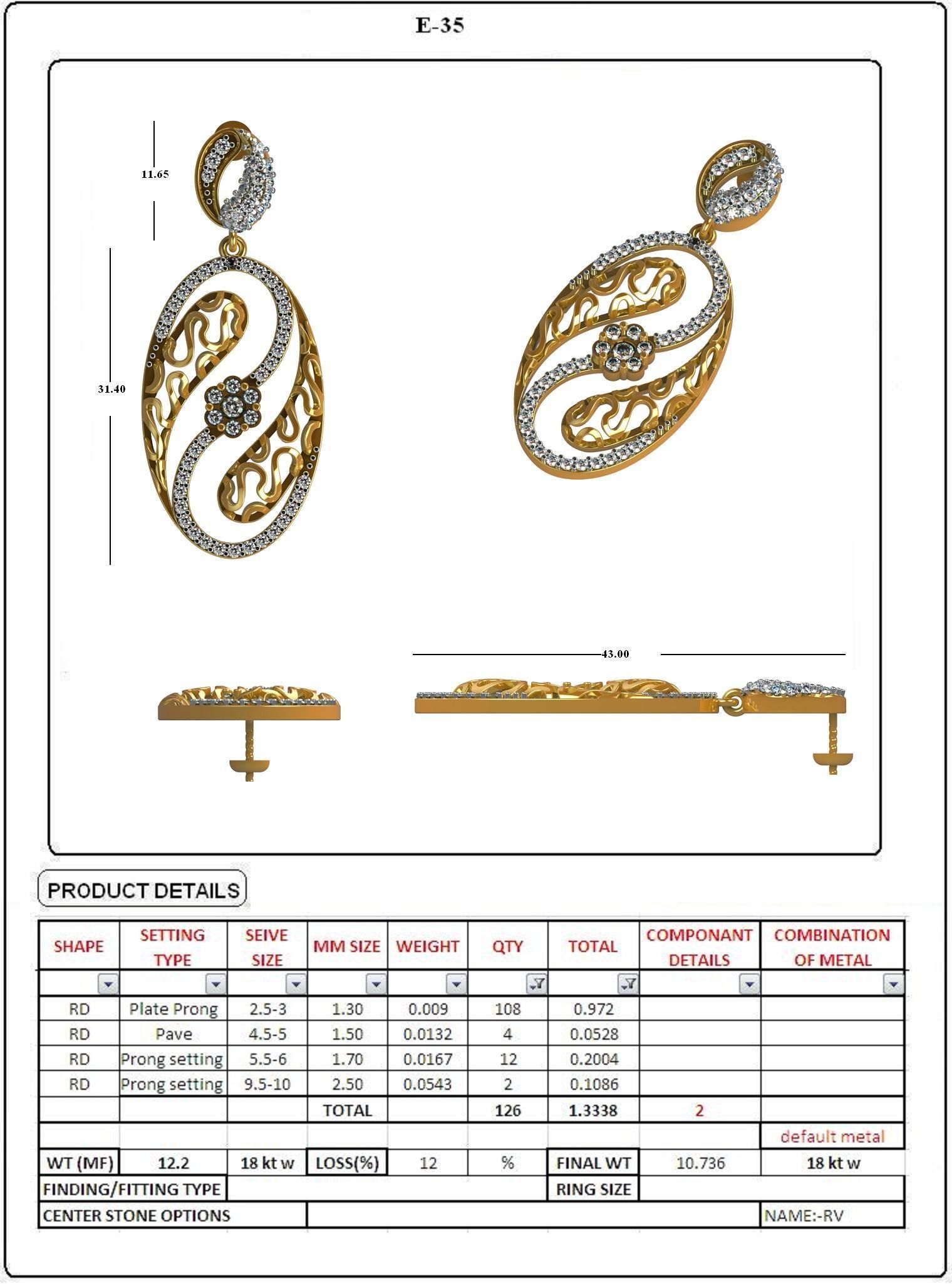 EARRING LOAT 100 DESIGN 3D print model_29