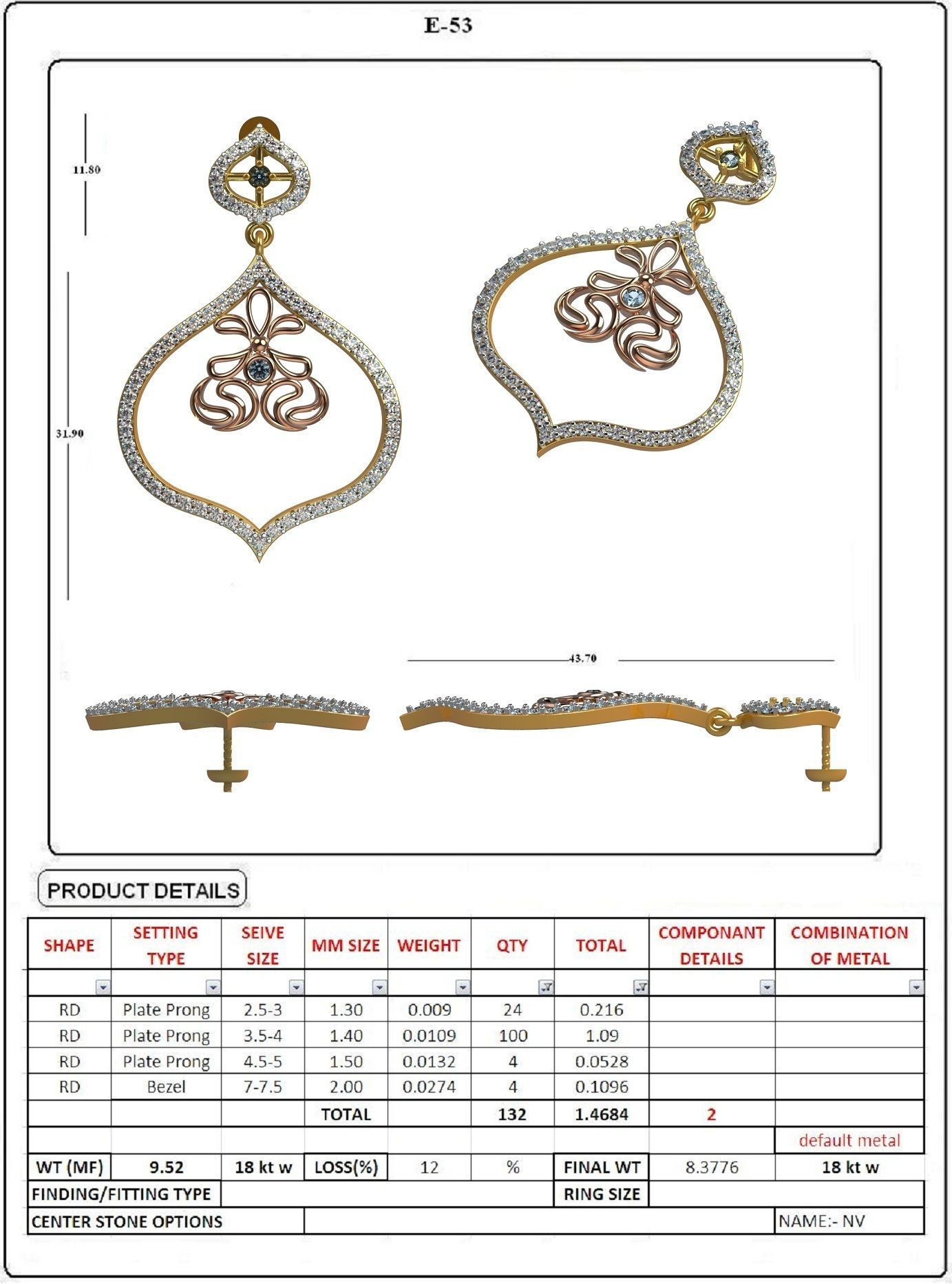 EARRING LOAT 100 DESIGN 3D print model_49