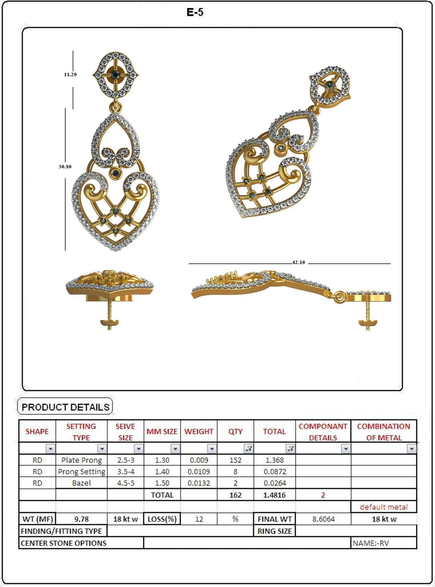 EARRING LOAT 100 DESIGN 3D print model_45