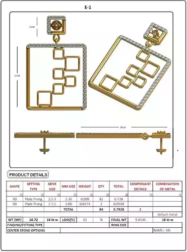 EARRING LOAT 100 DESIGN