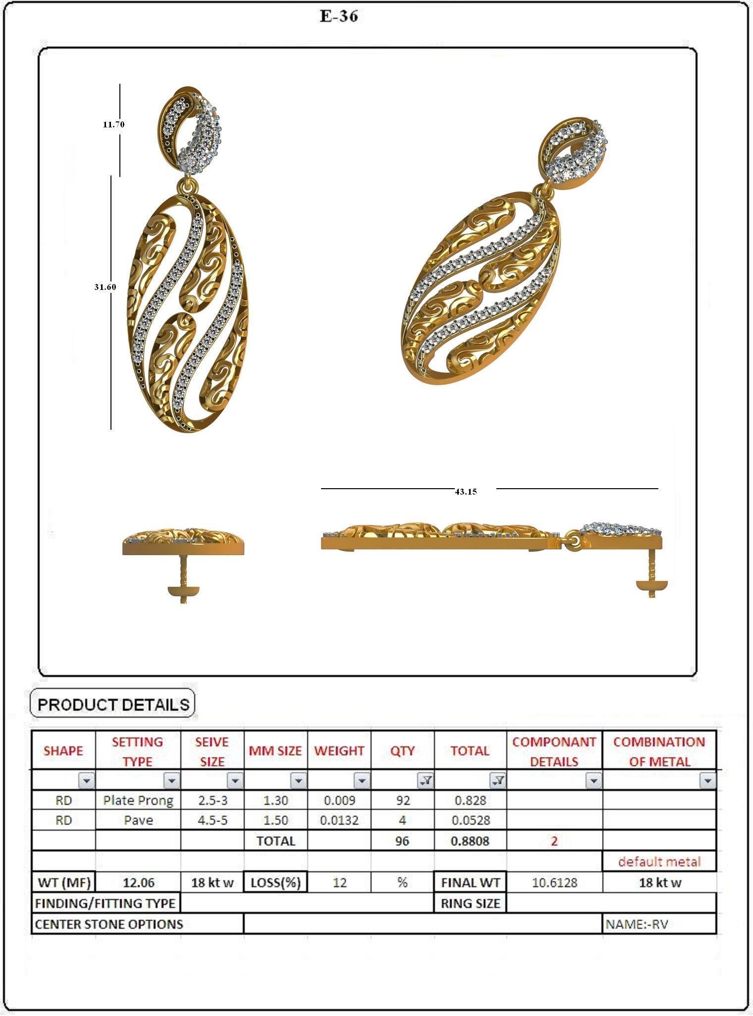 EARRING LOAT 100 DESIGN 3D print model_30