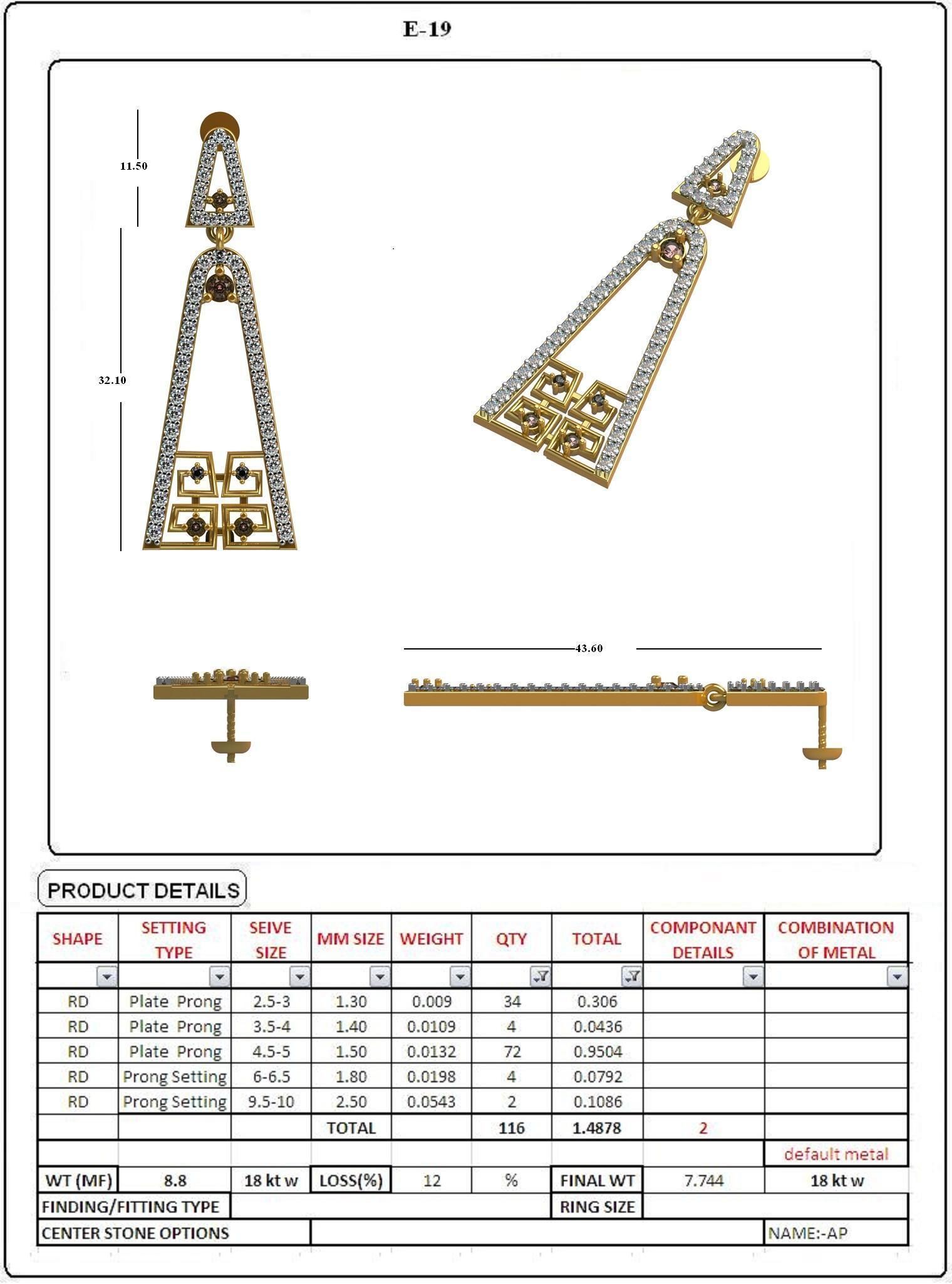 EARRING LOAT 100 DESIGN 3D print model_11
