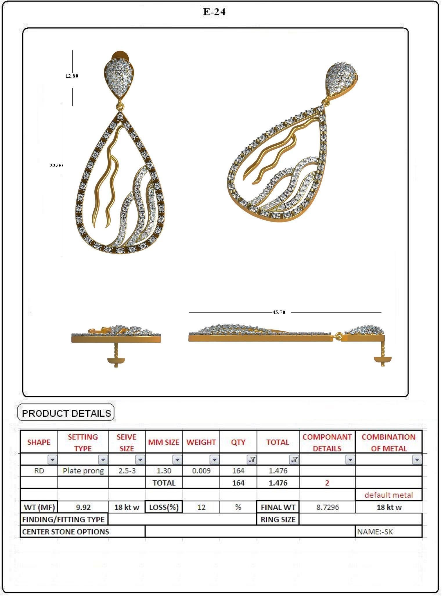 EARRING LOAT 100 DESIGN 3D print model_17