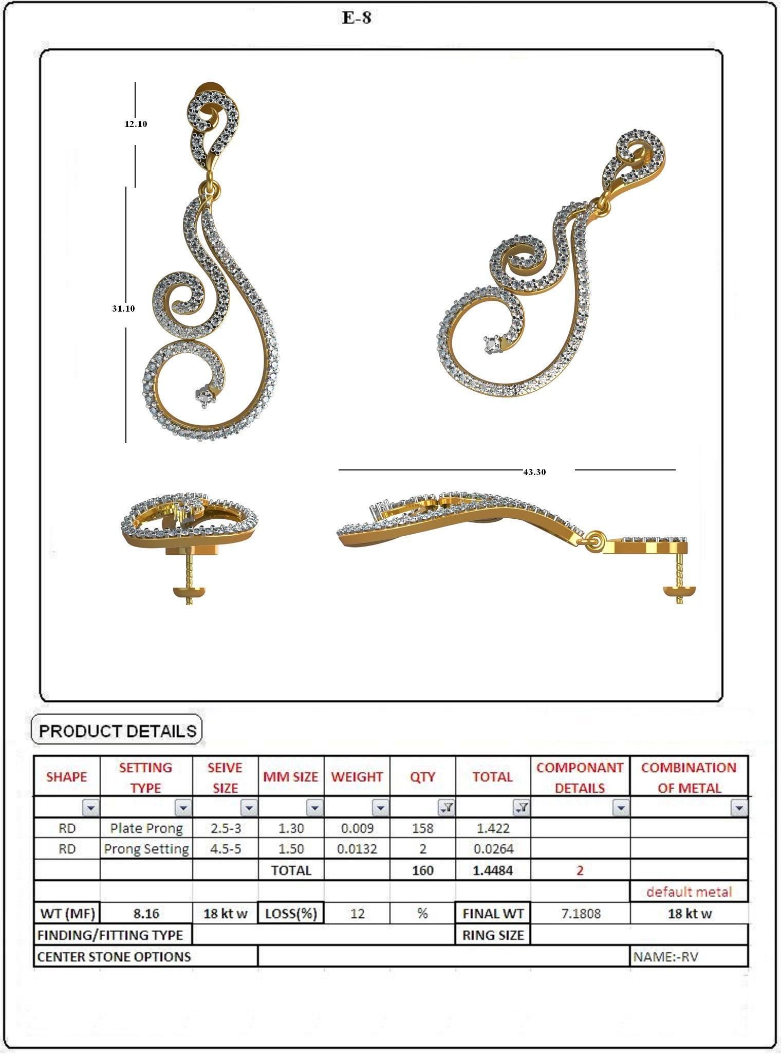 EARRING LOAT 100 DESIGN 3D print model_78