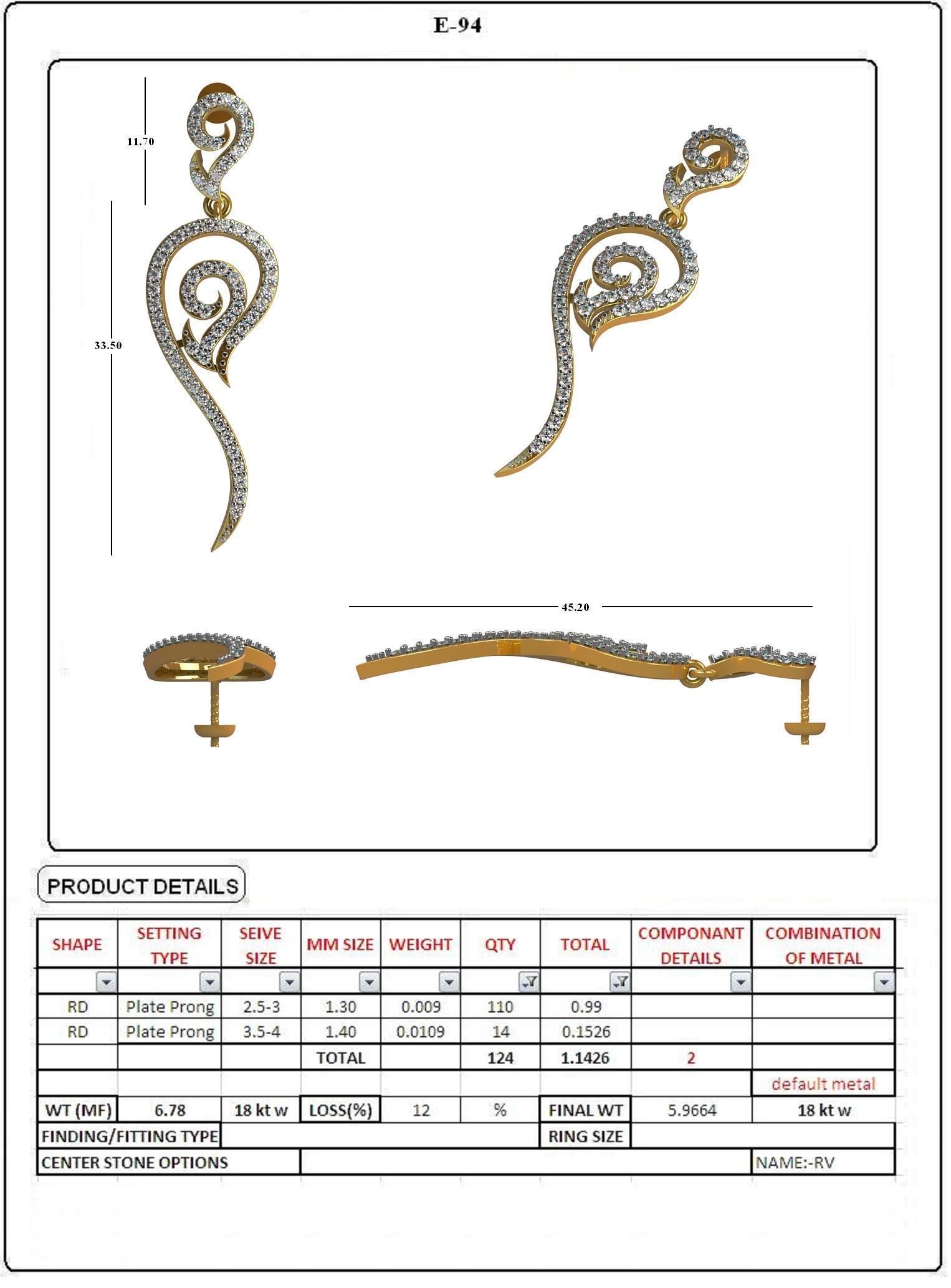 EARRING LOAT 100 DESIGN 3D print model_94