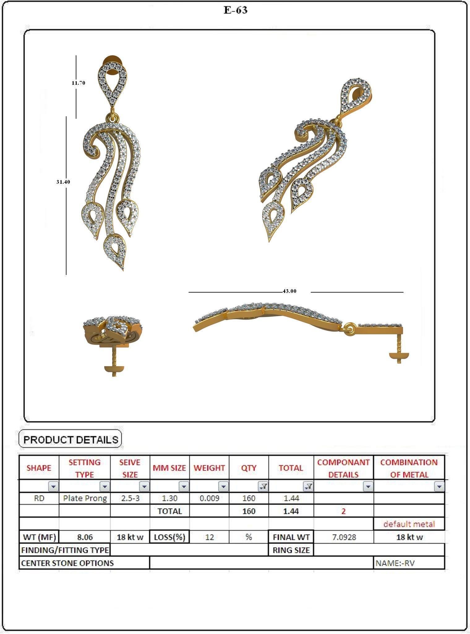EARRING LOAT 100 DESIGN 3D print model_60