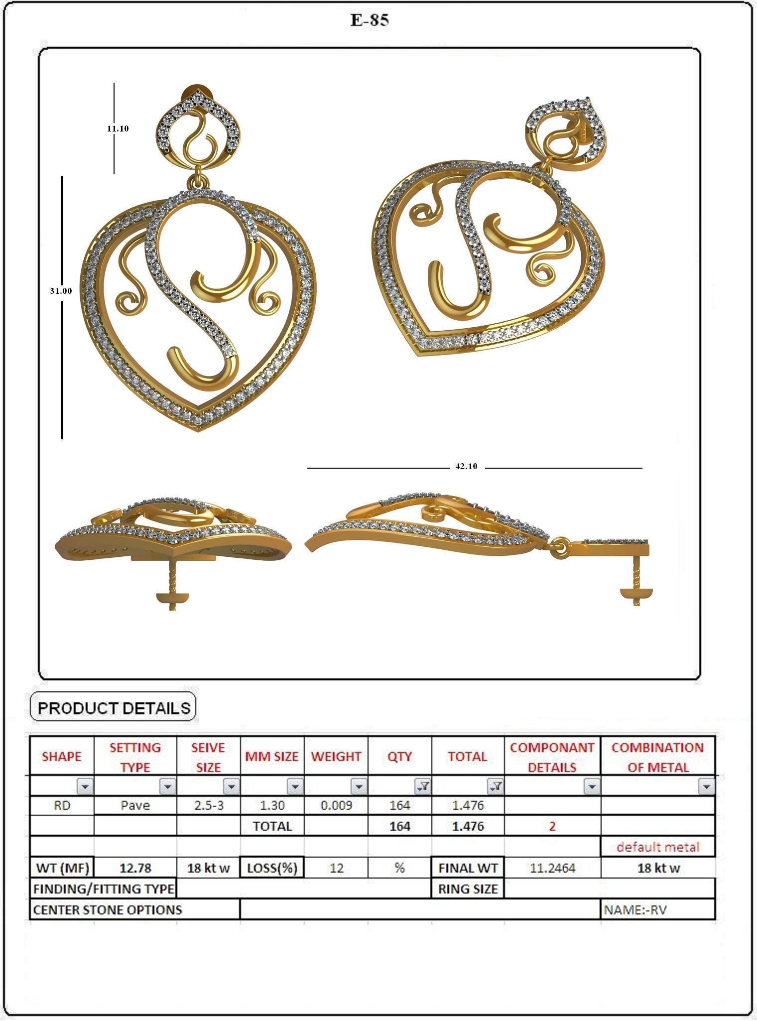 EARRING LOAT 100 DESIGN 3D print model_84