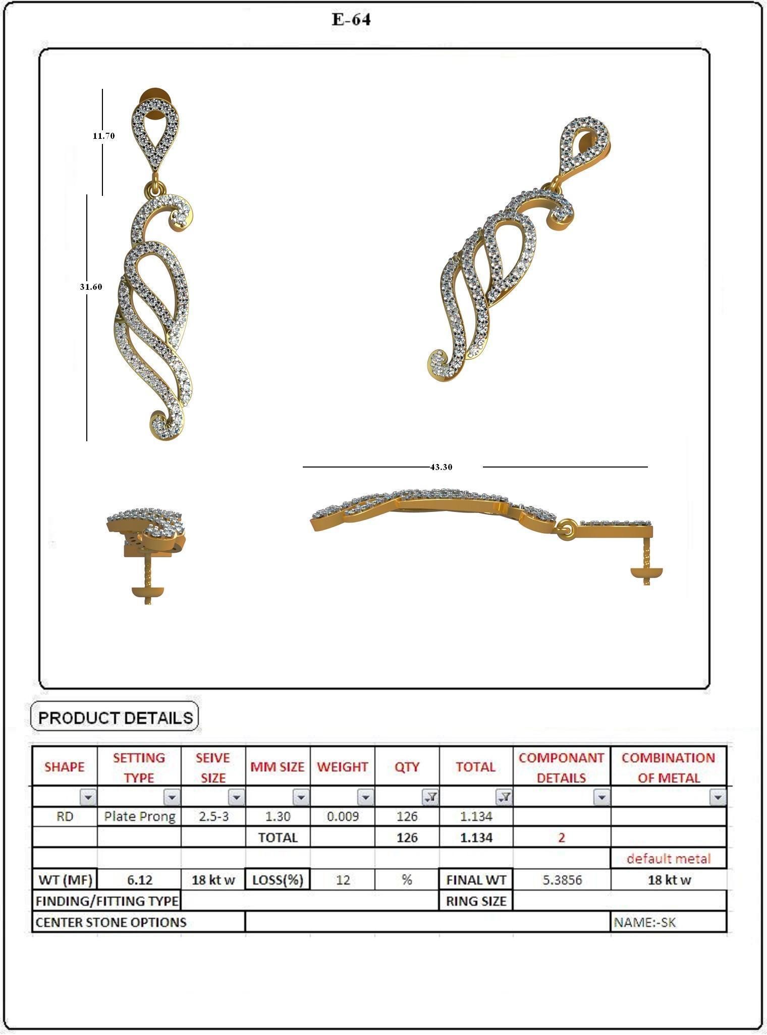 EARRING LOAT 100 DESIGN 3D print model_61