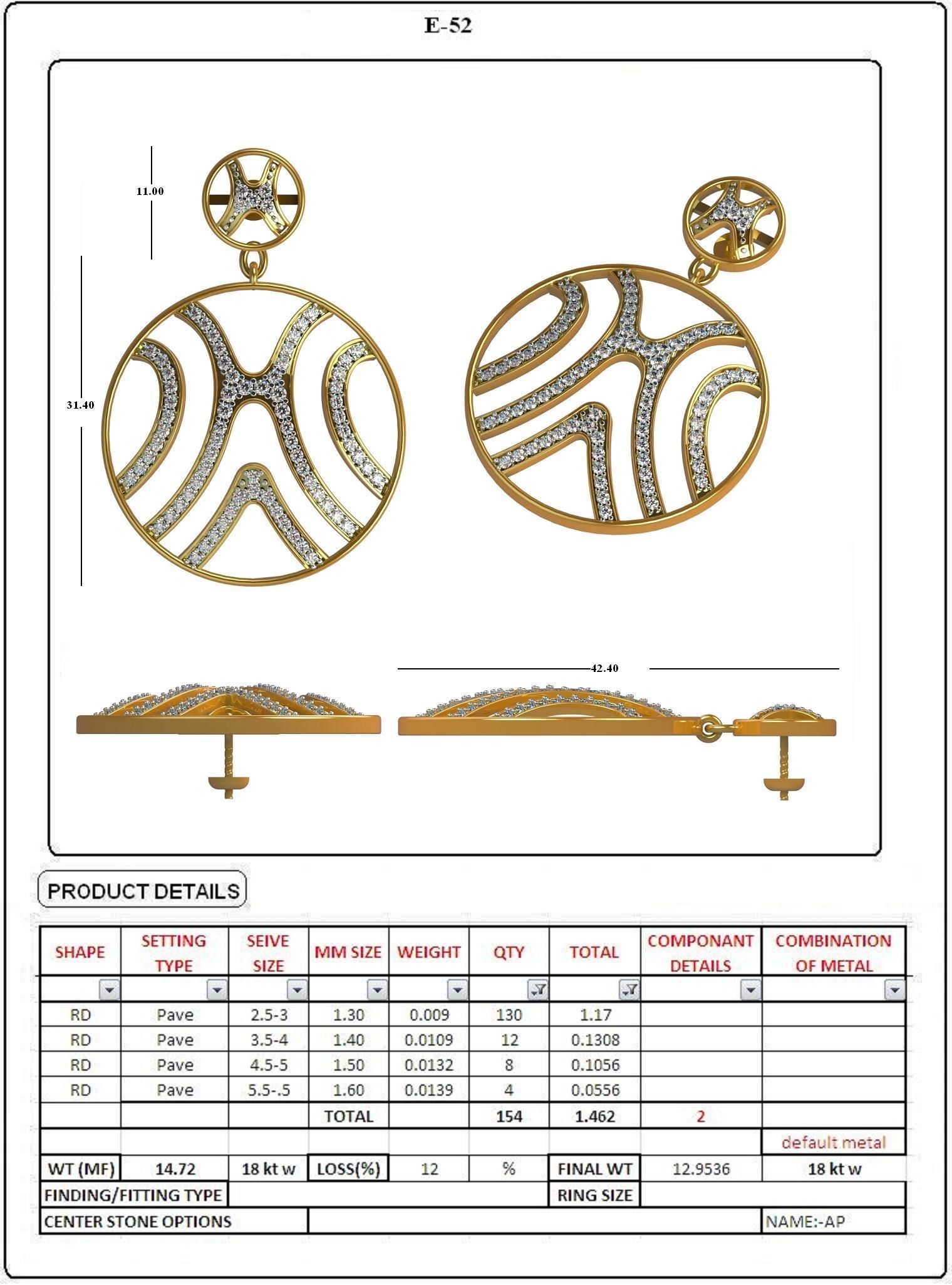 EARRING LOAT 100 DESIGN 3D print model_48
