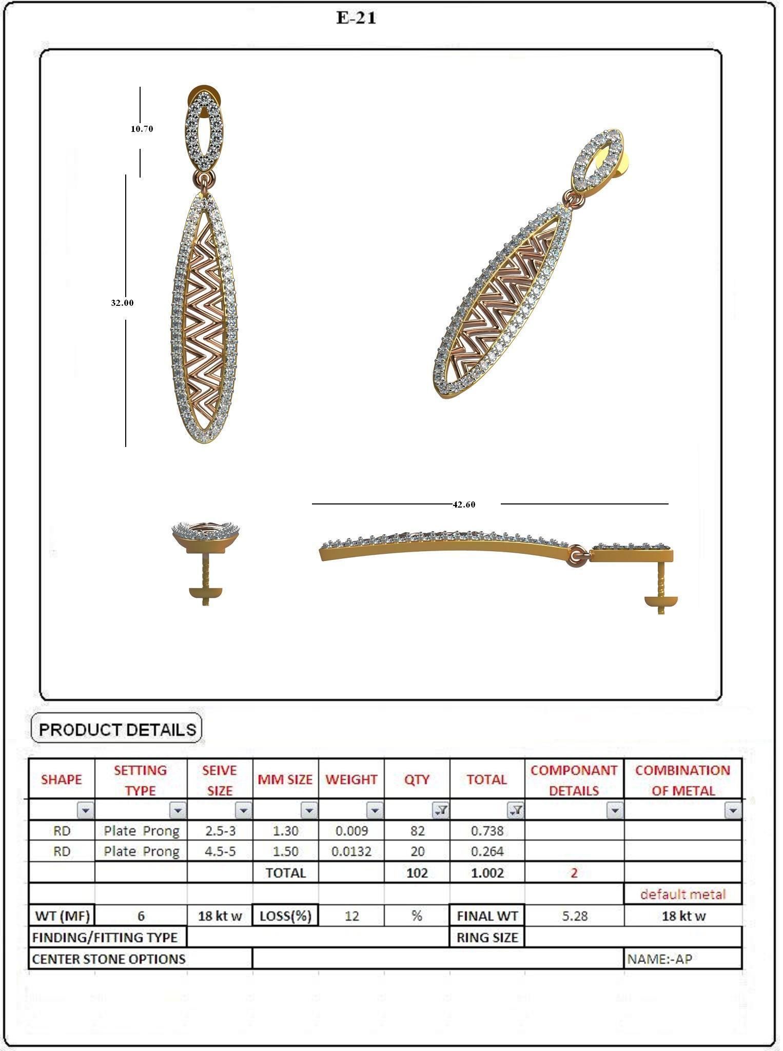 EARRING LOAT 100 DESIGN 3D print model_14