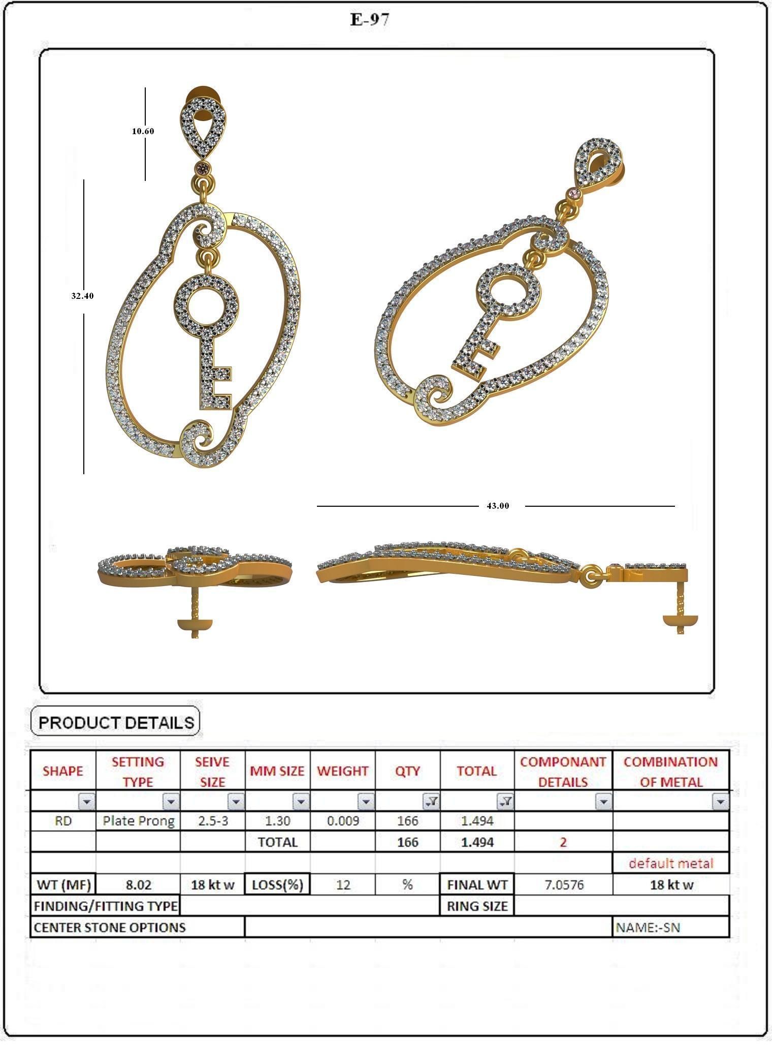 EARRING LOAT 100 DESIGN 3D print model_97
