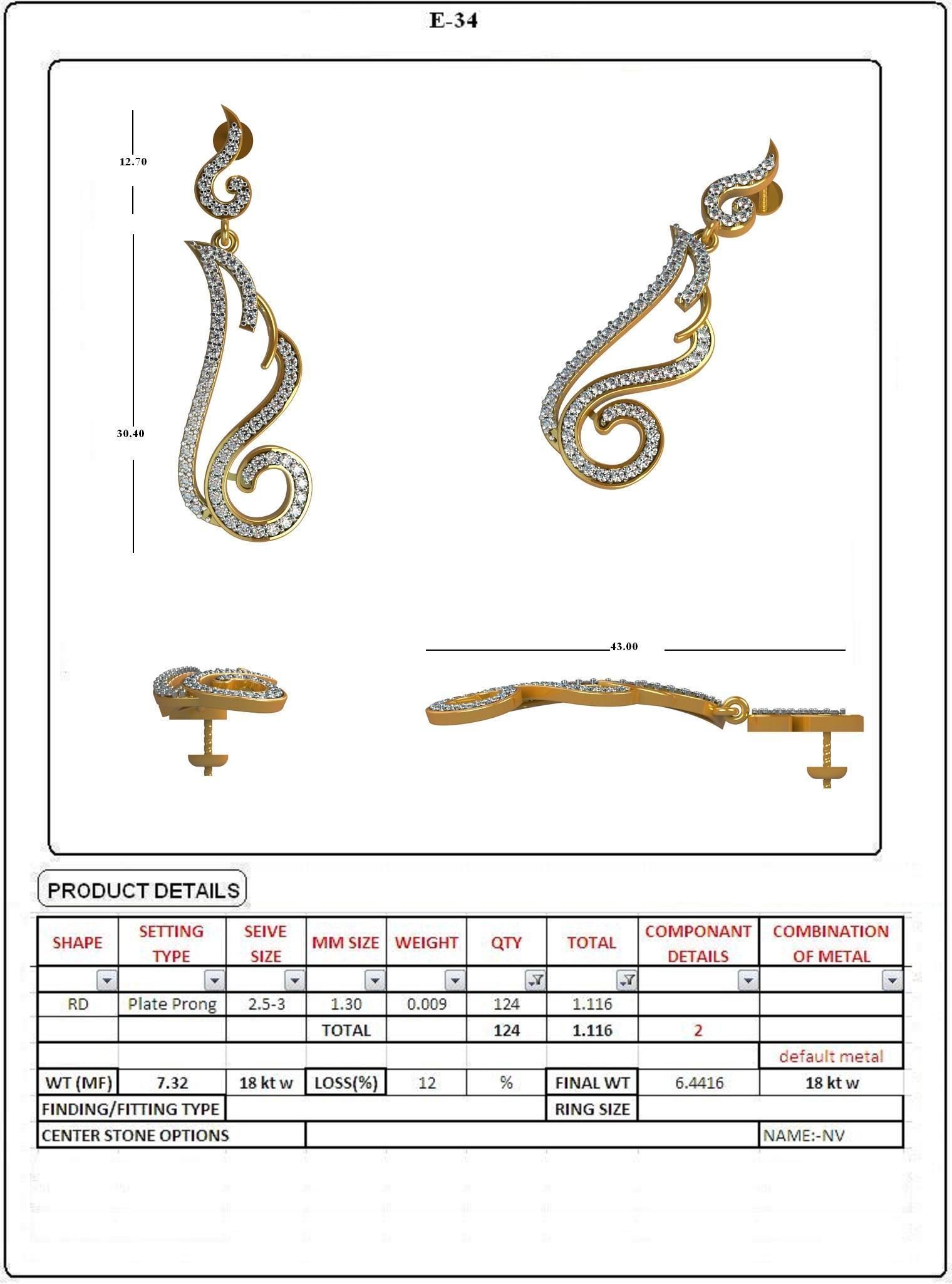 EARRING LOAT 100 DESIGN 3D print model_28