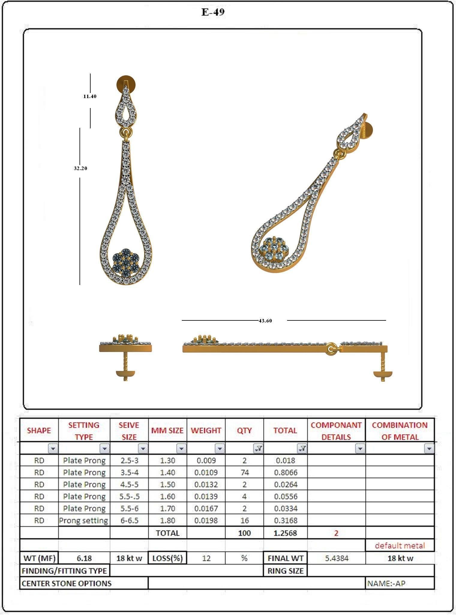 EARRING LOAT 100 DESIGN 3D print model_44