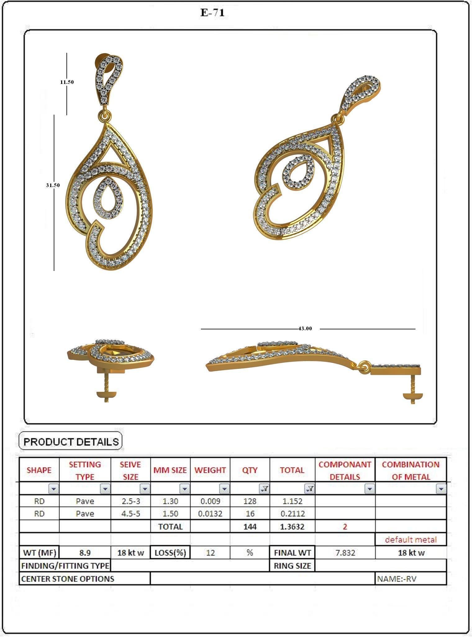 EARRING LOAT 100 DESIGN 3D print model_69