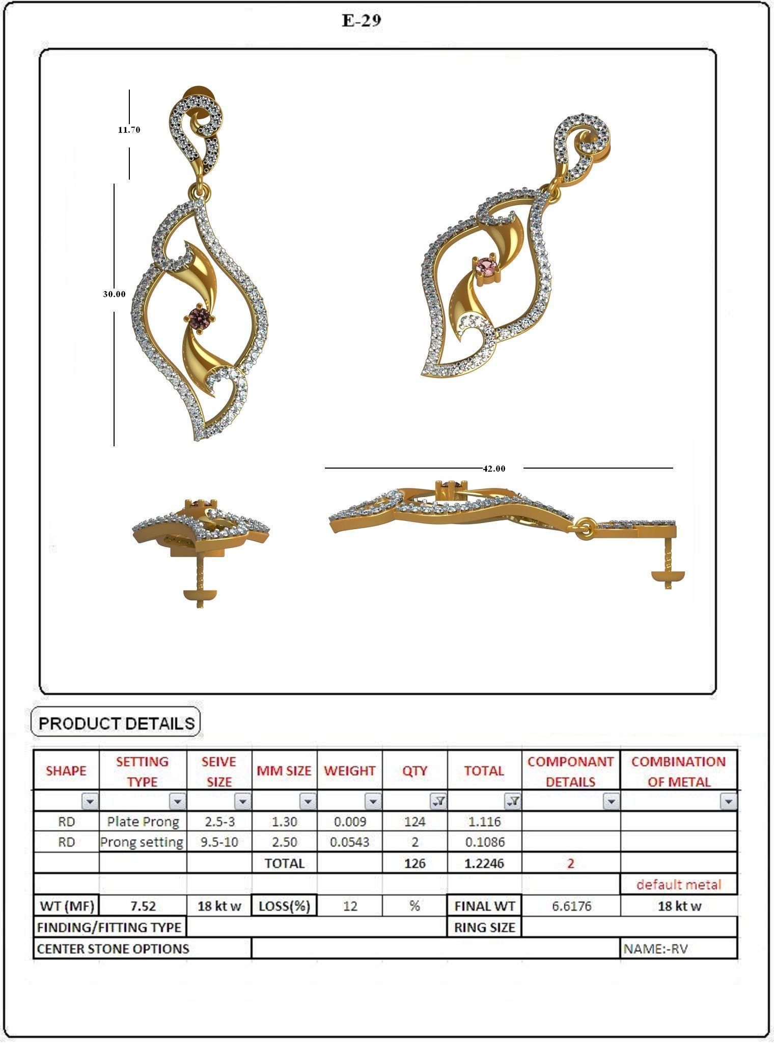 EARRING LOAT 100 DESIGN 3D print model_22