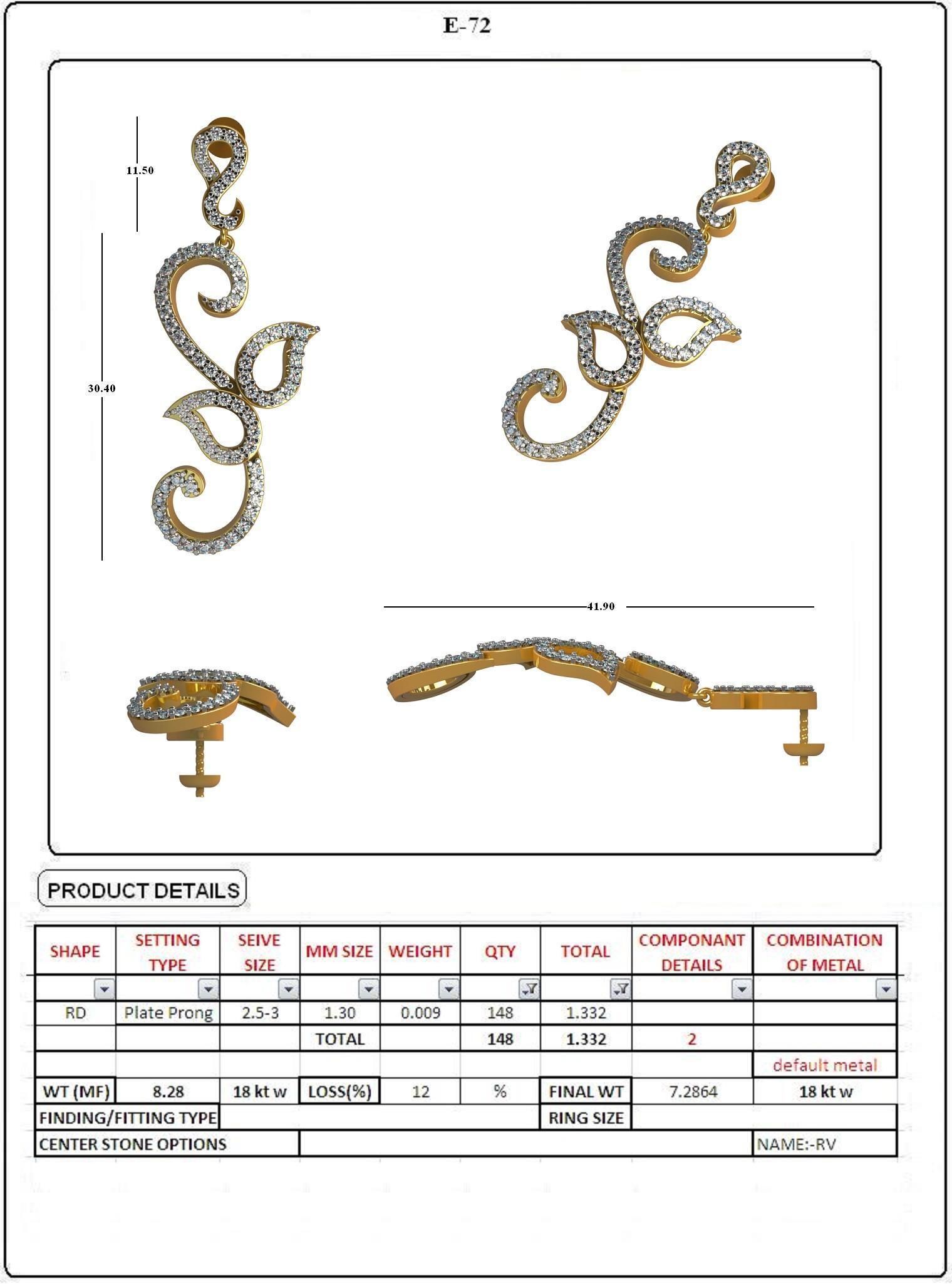 EARRING LOAT 100 DESIGN 3D print model_70