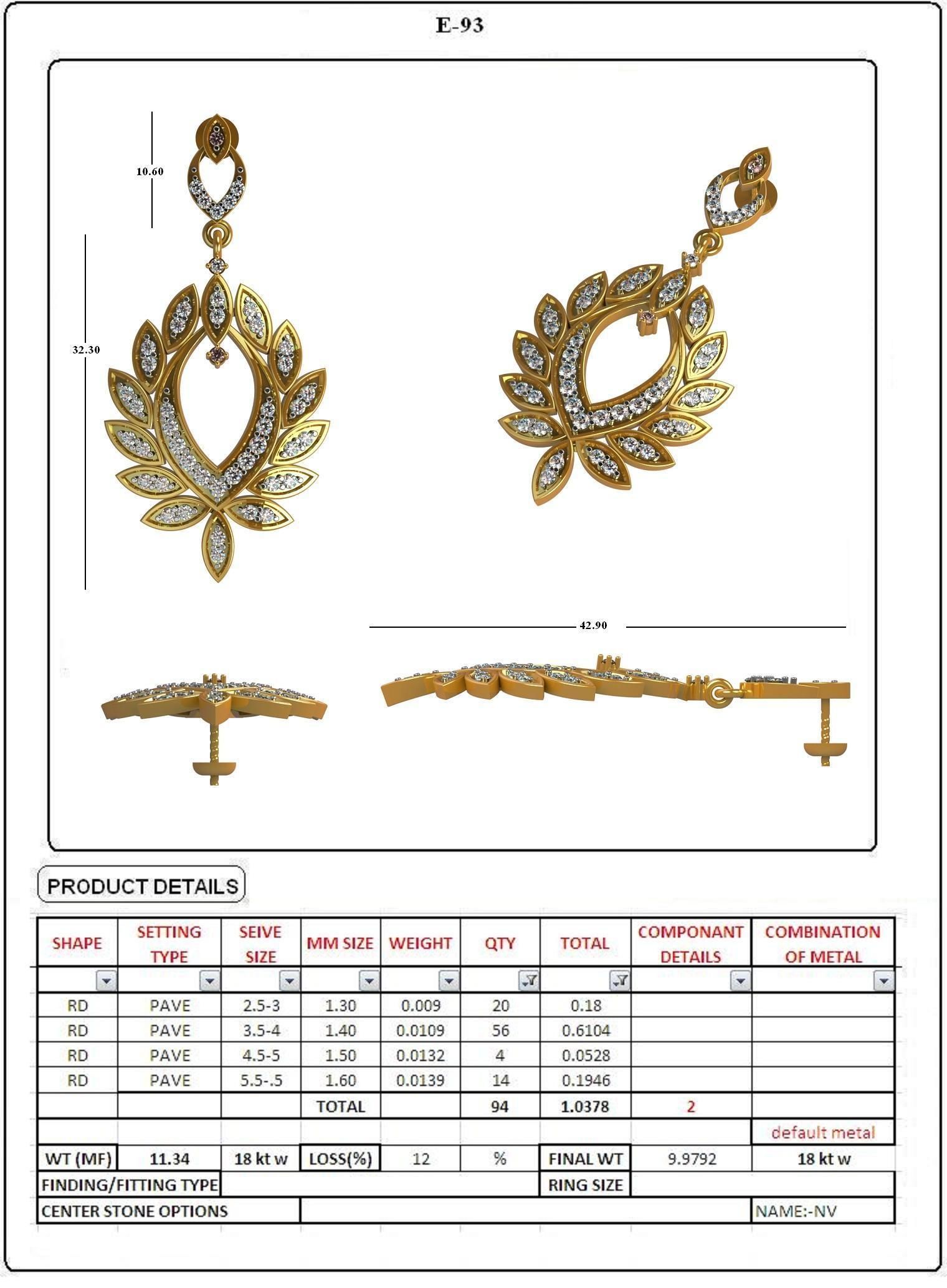 EARRING LOAT 100 DESIGN 3D print model_93