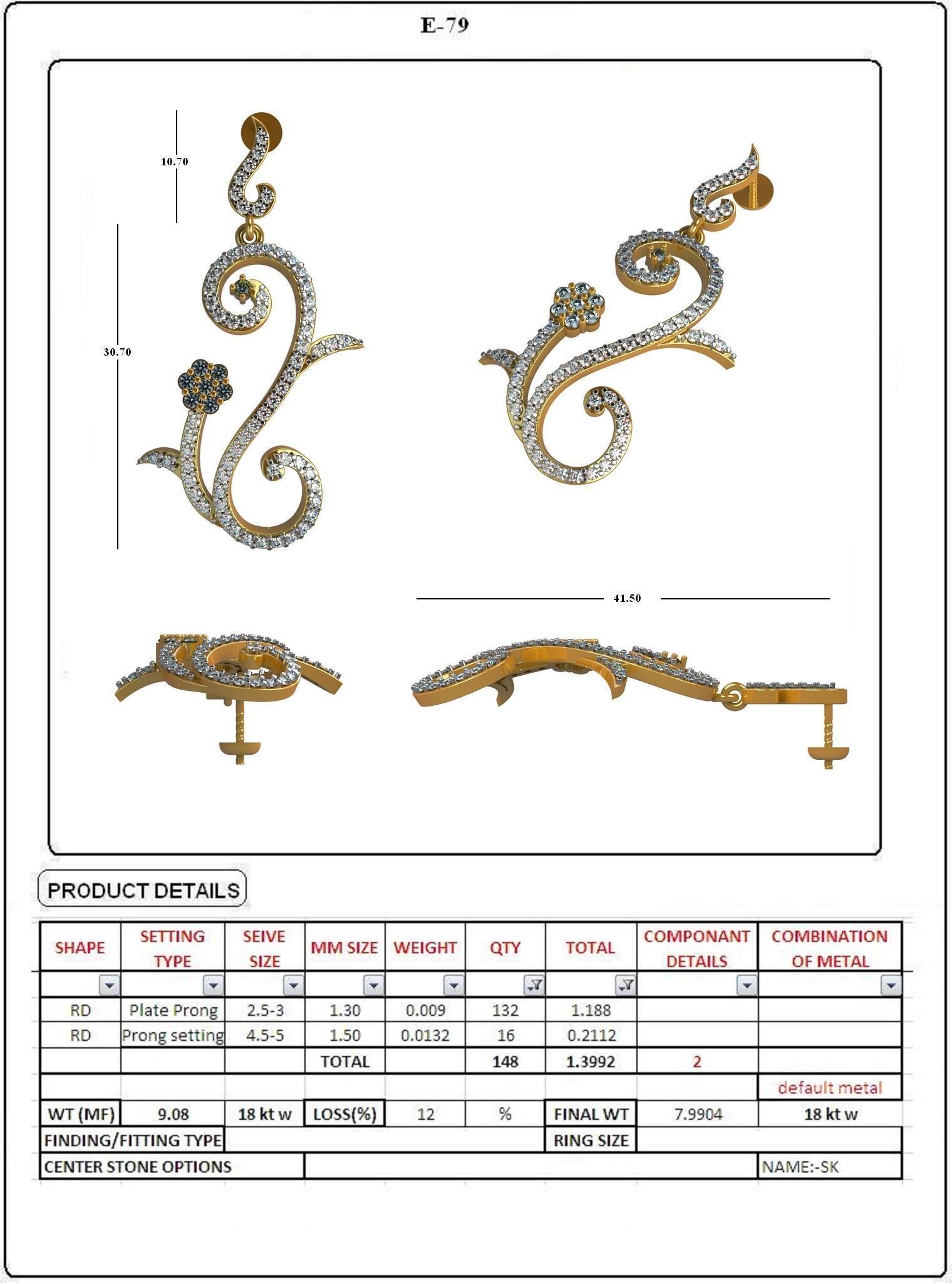 EARRING LOAT 100 DESIGN 3D print model_77