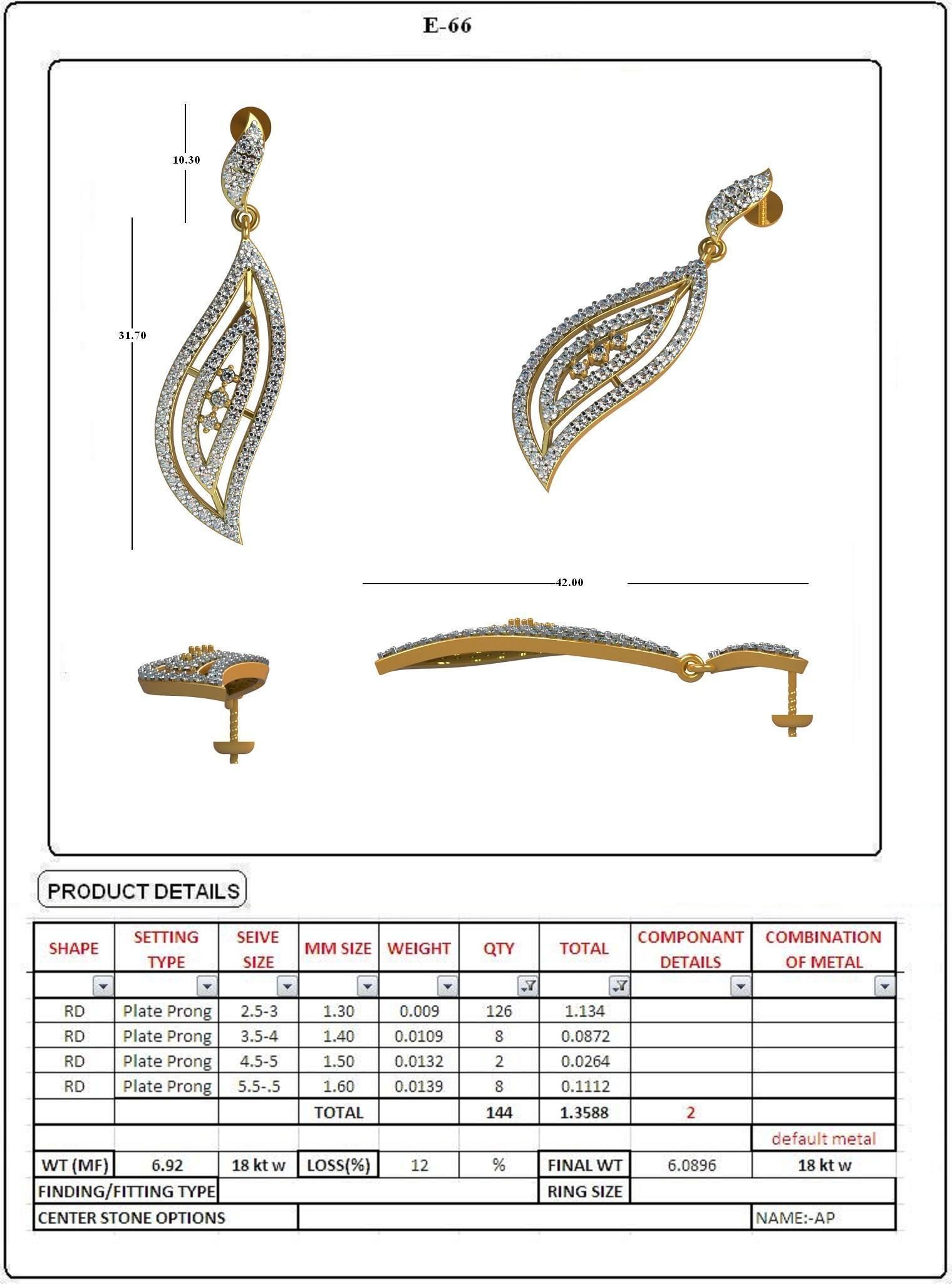 EARRING LOAT 100 DESIGN 3D print model_63