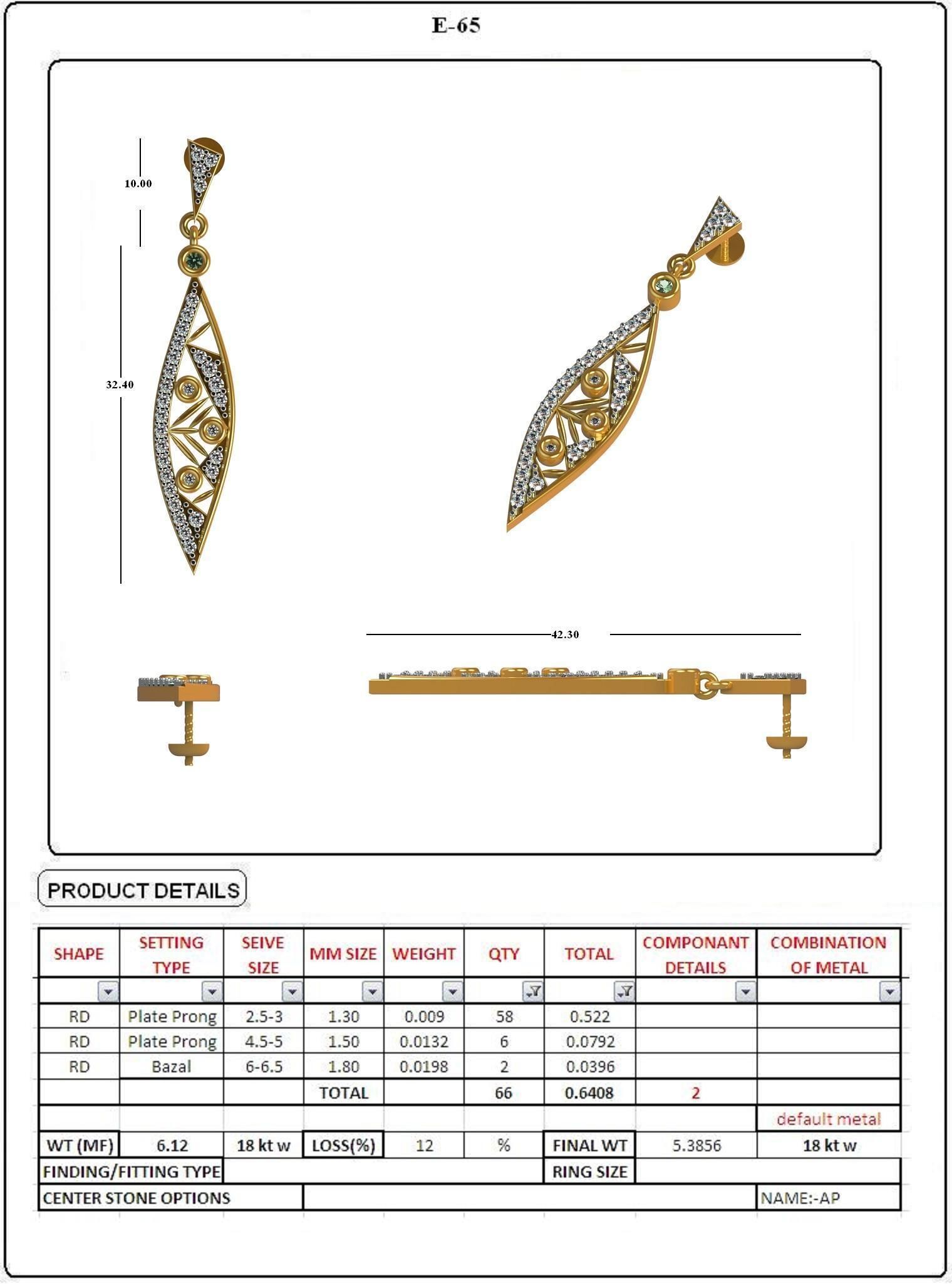 EARRING LOAT 100 DESIGN 3D print model_62