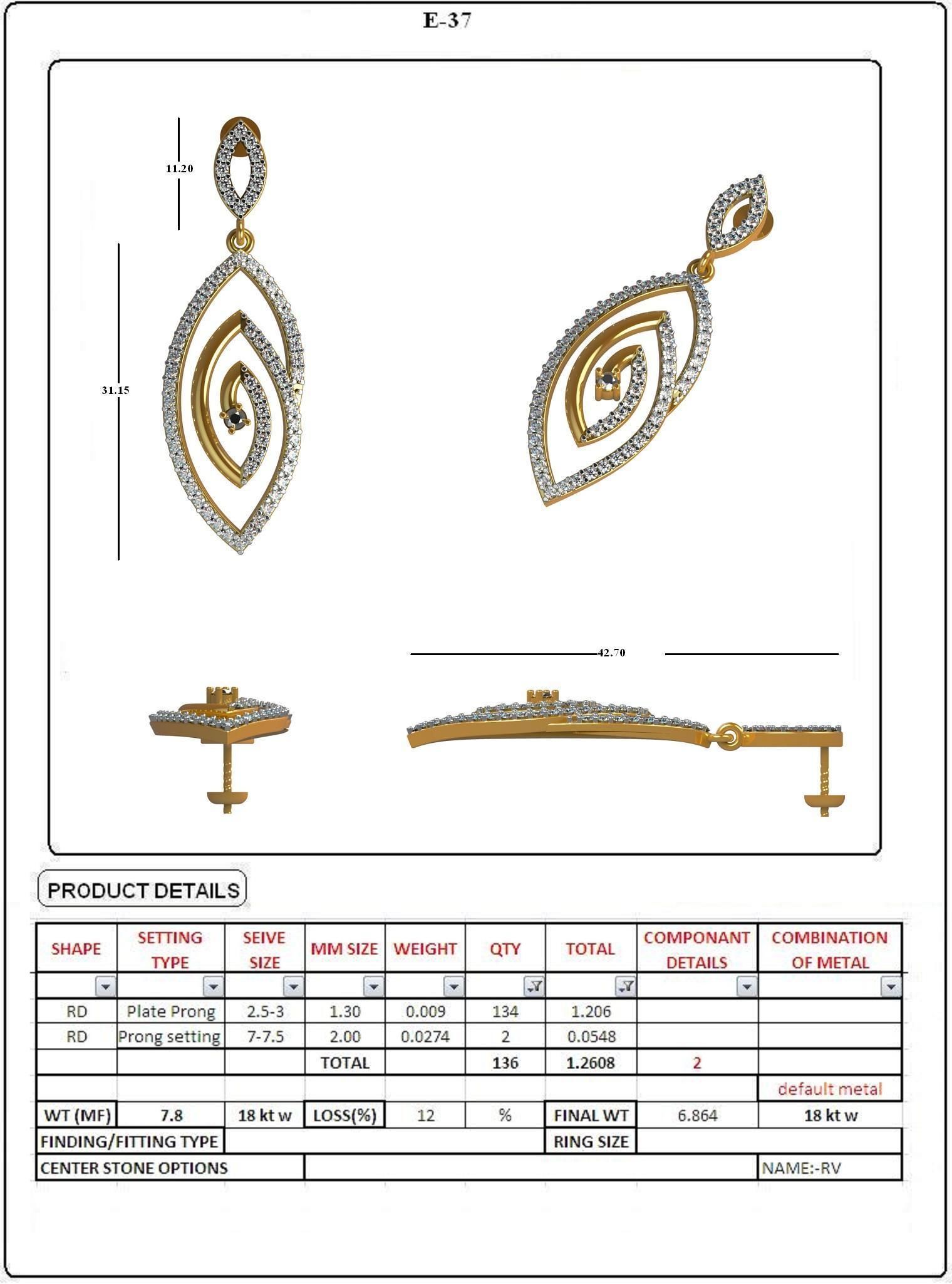 EARRING LOAT 100 DESIGN 3D print model_31